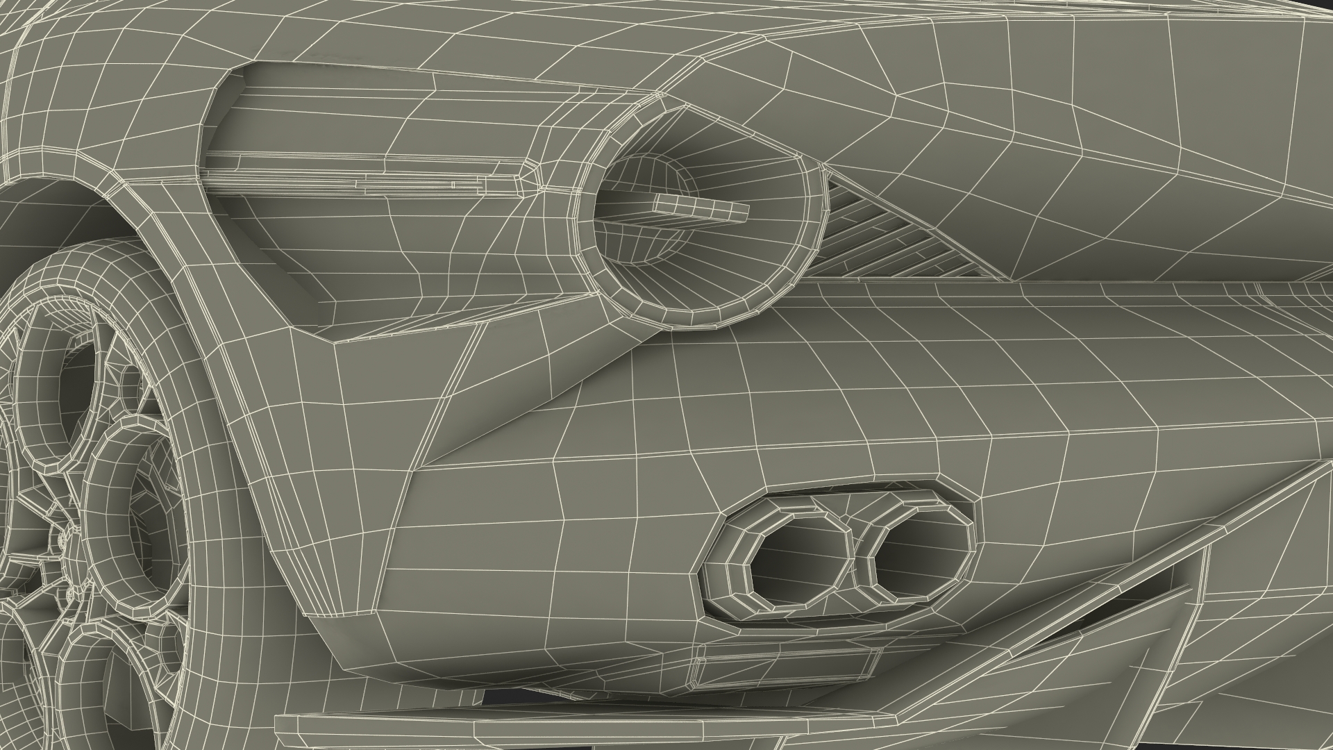 3D Exclusive Supercar Coupe Black Simple Interior