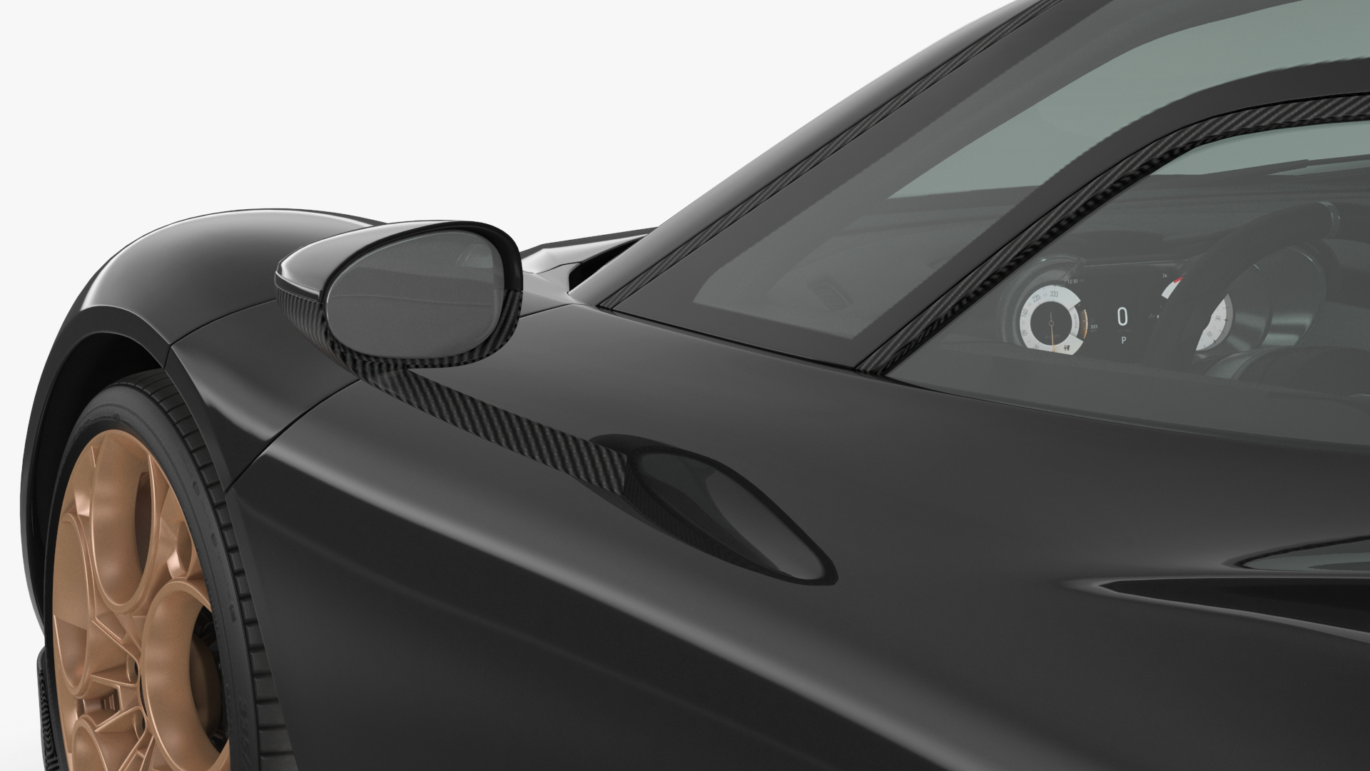 3D Exclusive Supercar Coupe Black Simple Interior