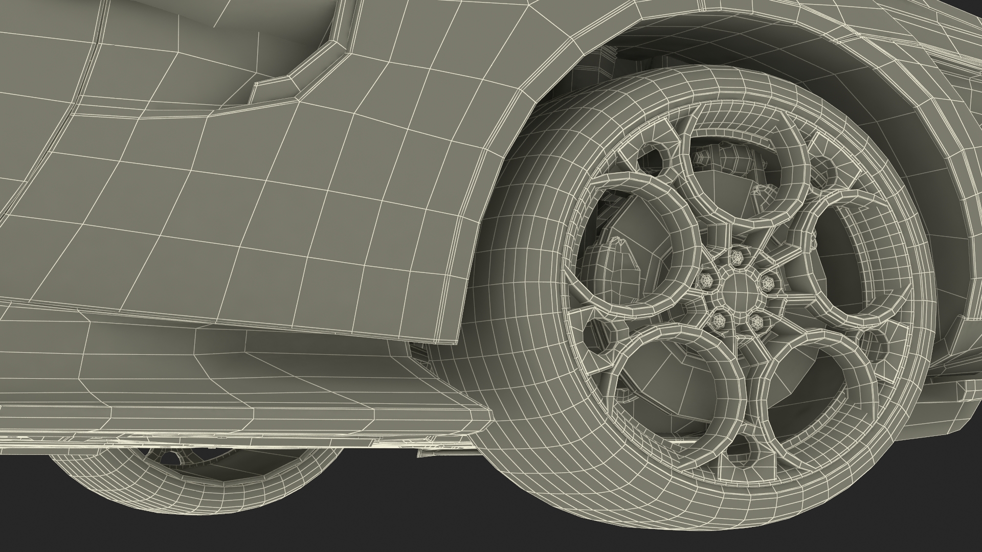 3D Exclusive Supercar Coupe Black Simple Interior