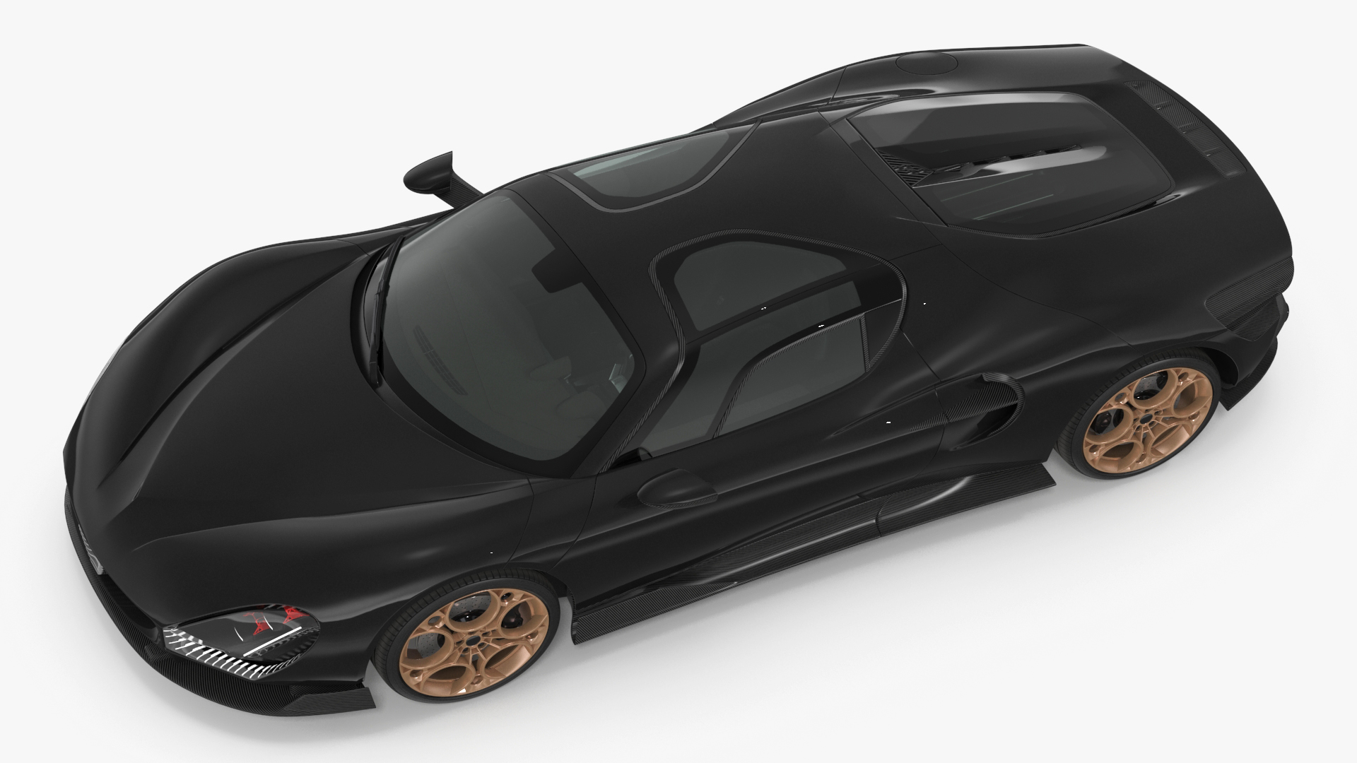 3D Exclusive Supercar Coupe Black Simple Interior