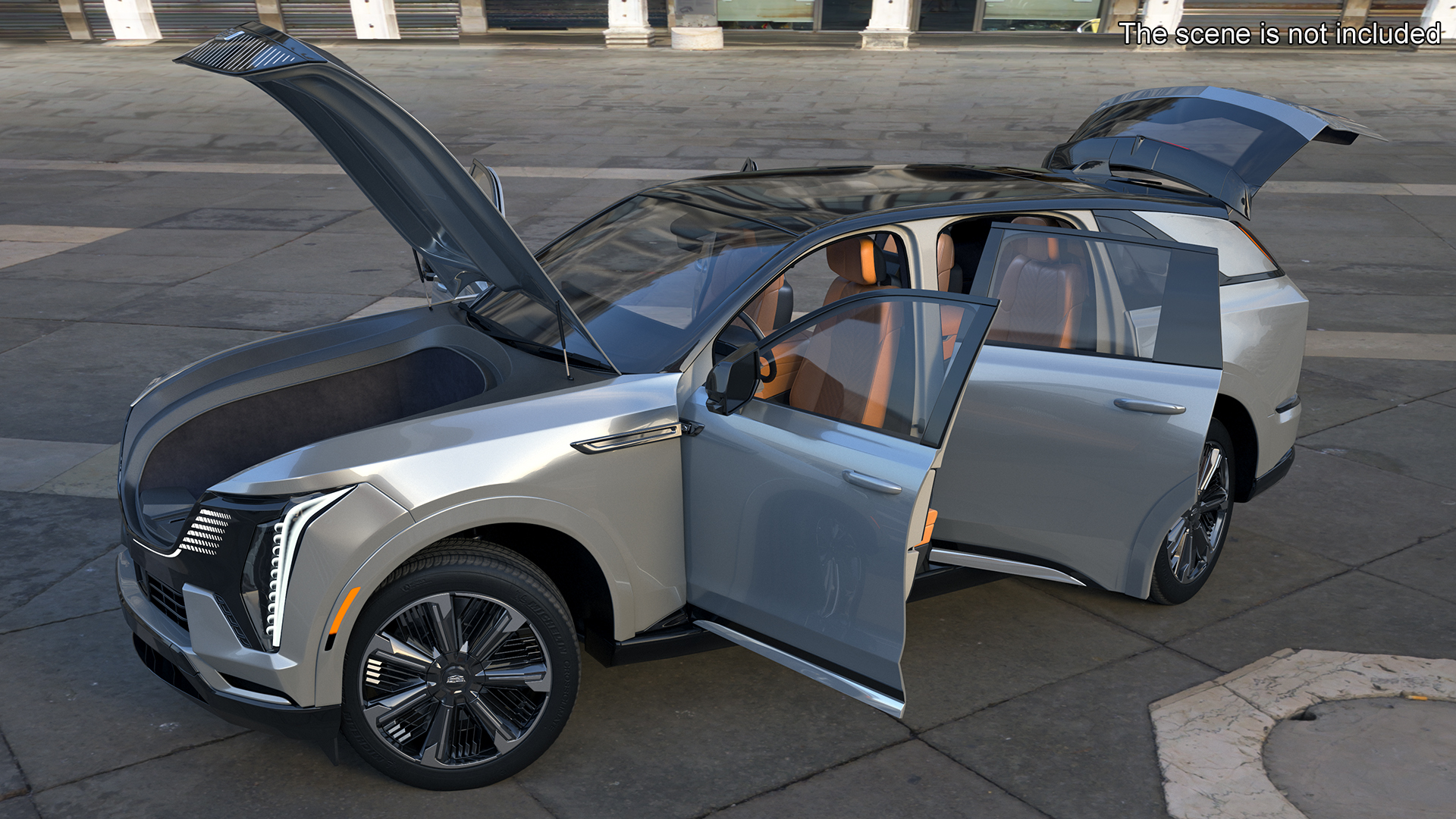 3D Cadillac Escalade 2025 IQ Flare Metallic Rigged for Cinema 4D