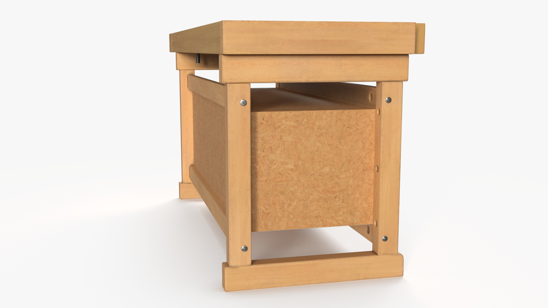 Workbench with Drawers and Cabinet 3D model