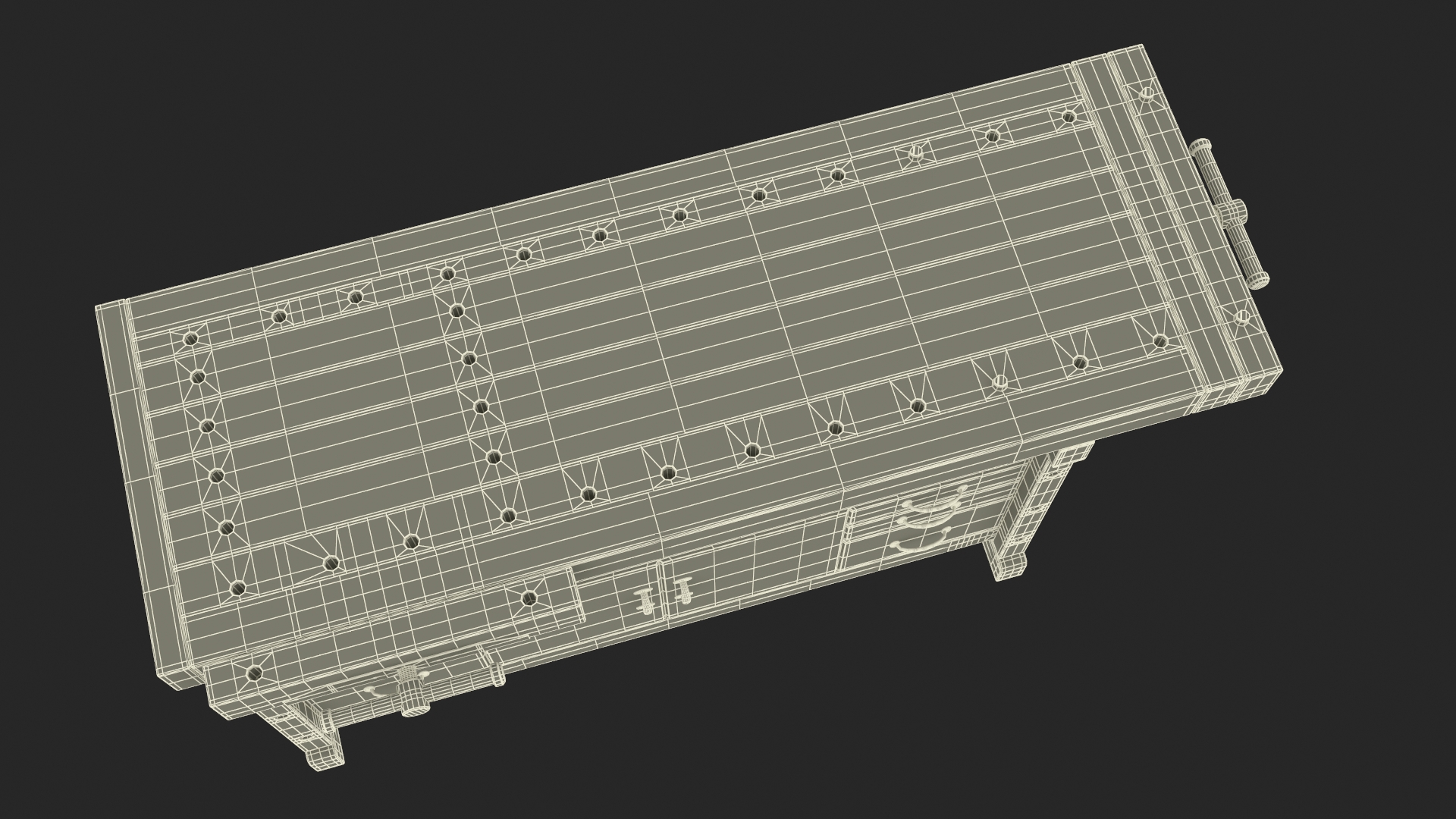 Workbench with Drawers and Cabinet 3D model