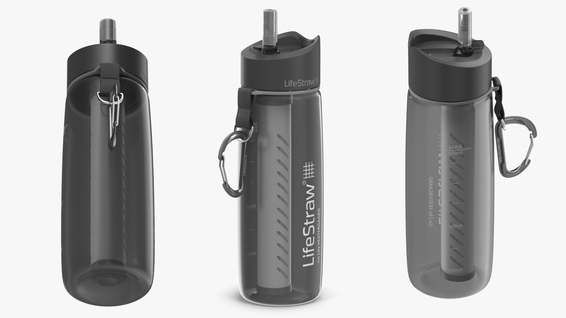 3D model LifeStraw Go 2-Stage Water Filter Bottle Grey