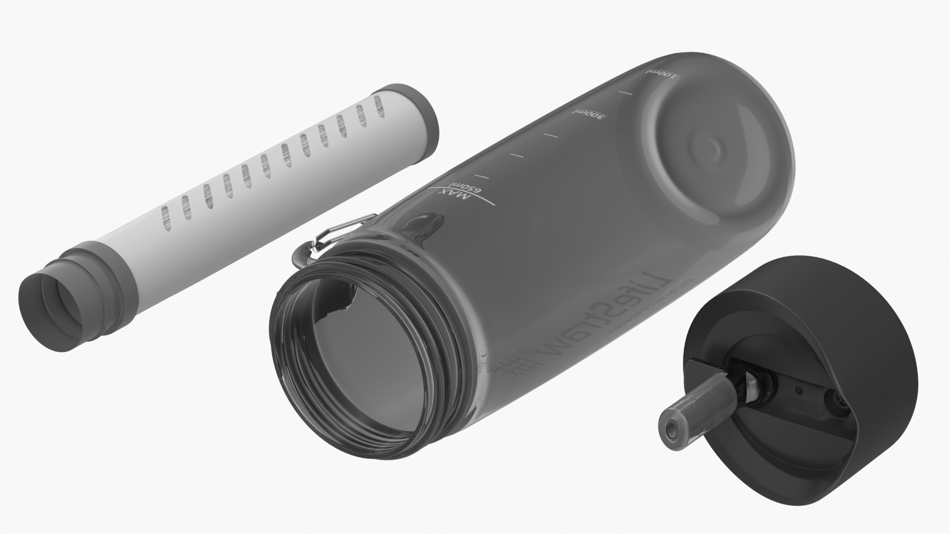 3D model LifeStraw Go 2-Stage Water Filter Bottle Grey
