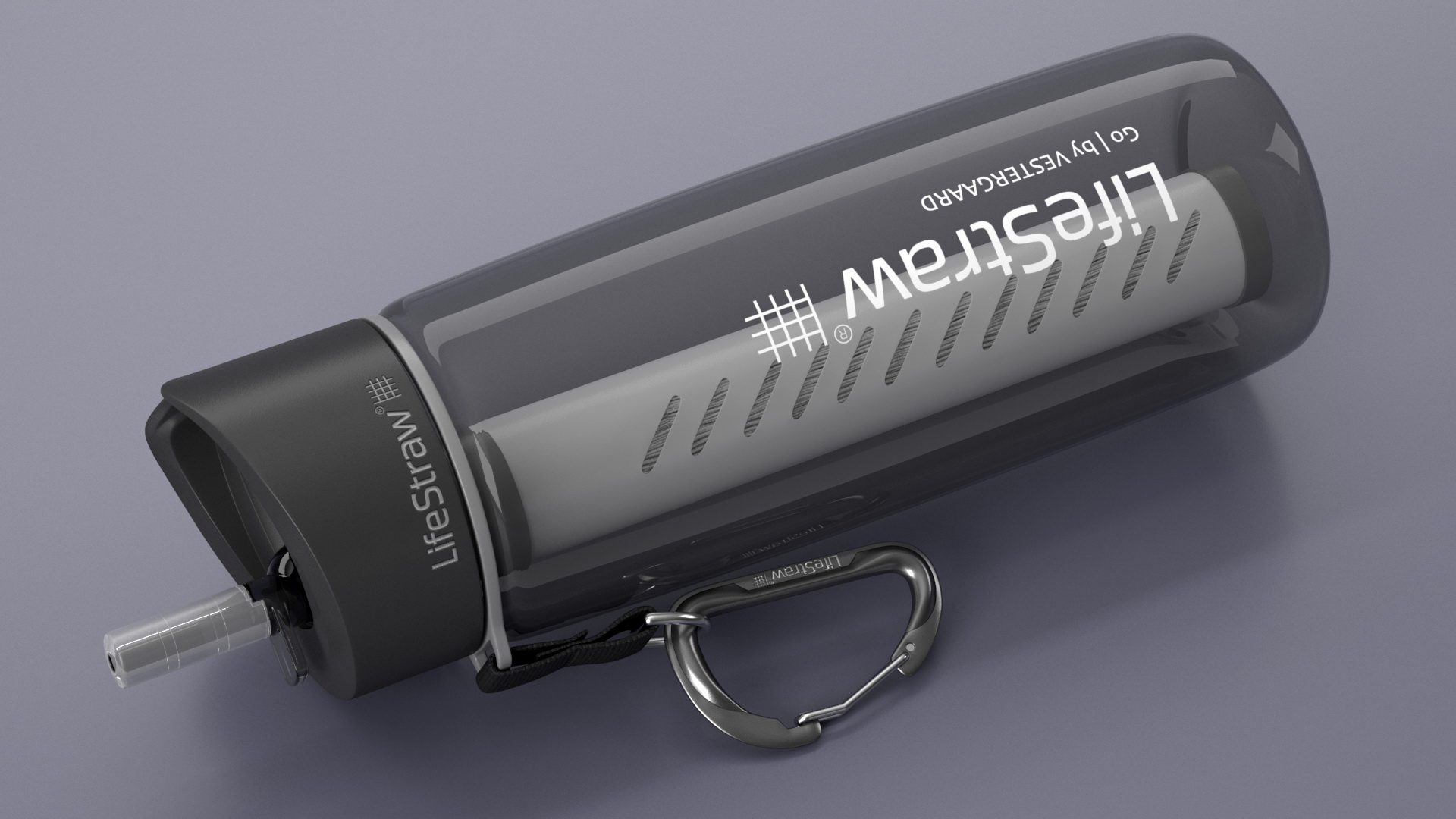 3D model LifeStraw Go 2-Stage Water Filter Bottle Grey