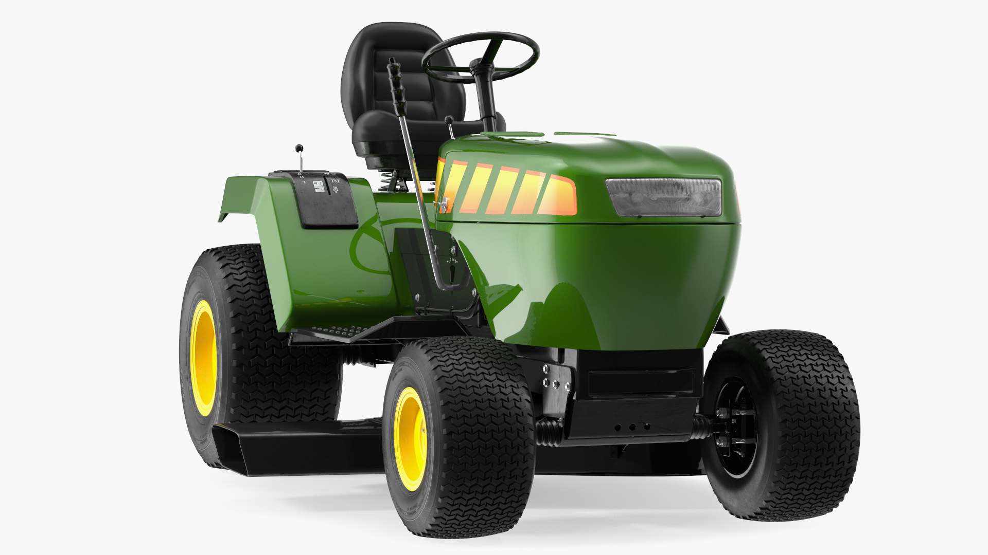 3D Riding Lawn Mower Rigged for Maya model