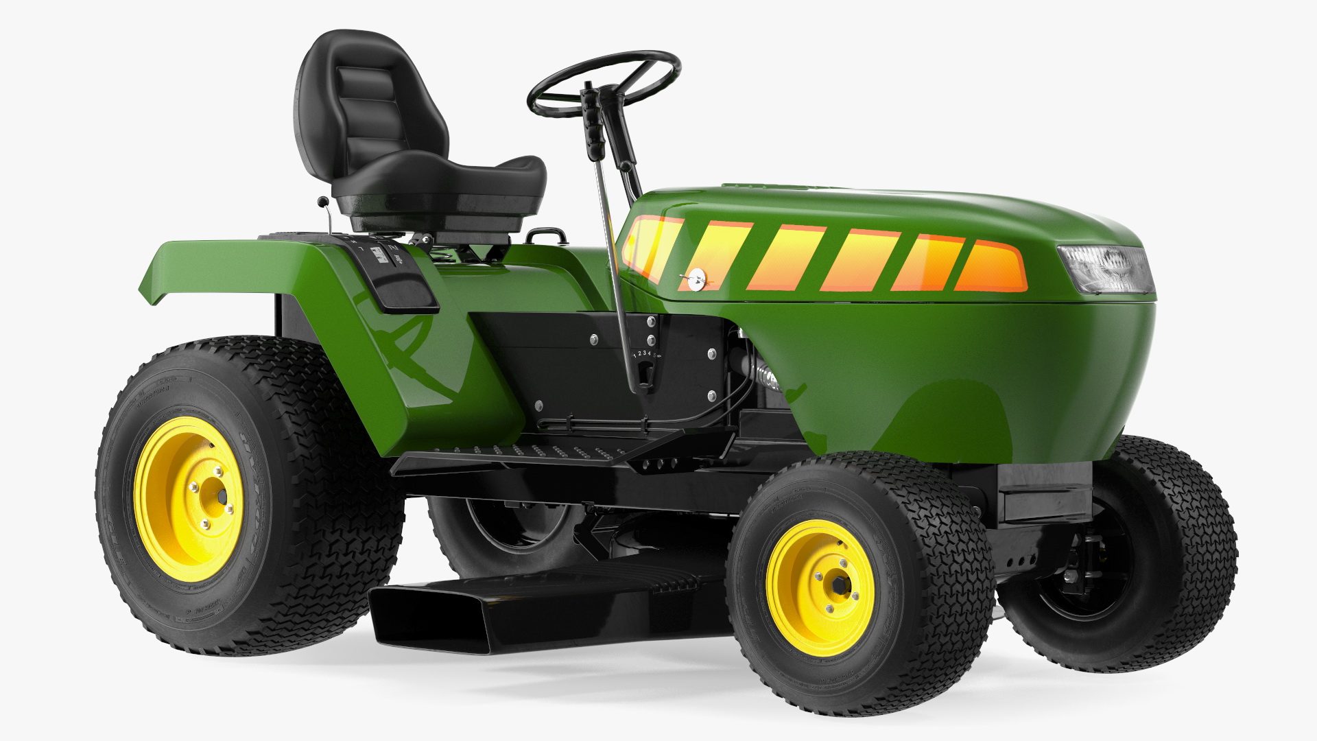 3D Riding Lawn Mower Rigged for Maya model