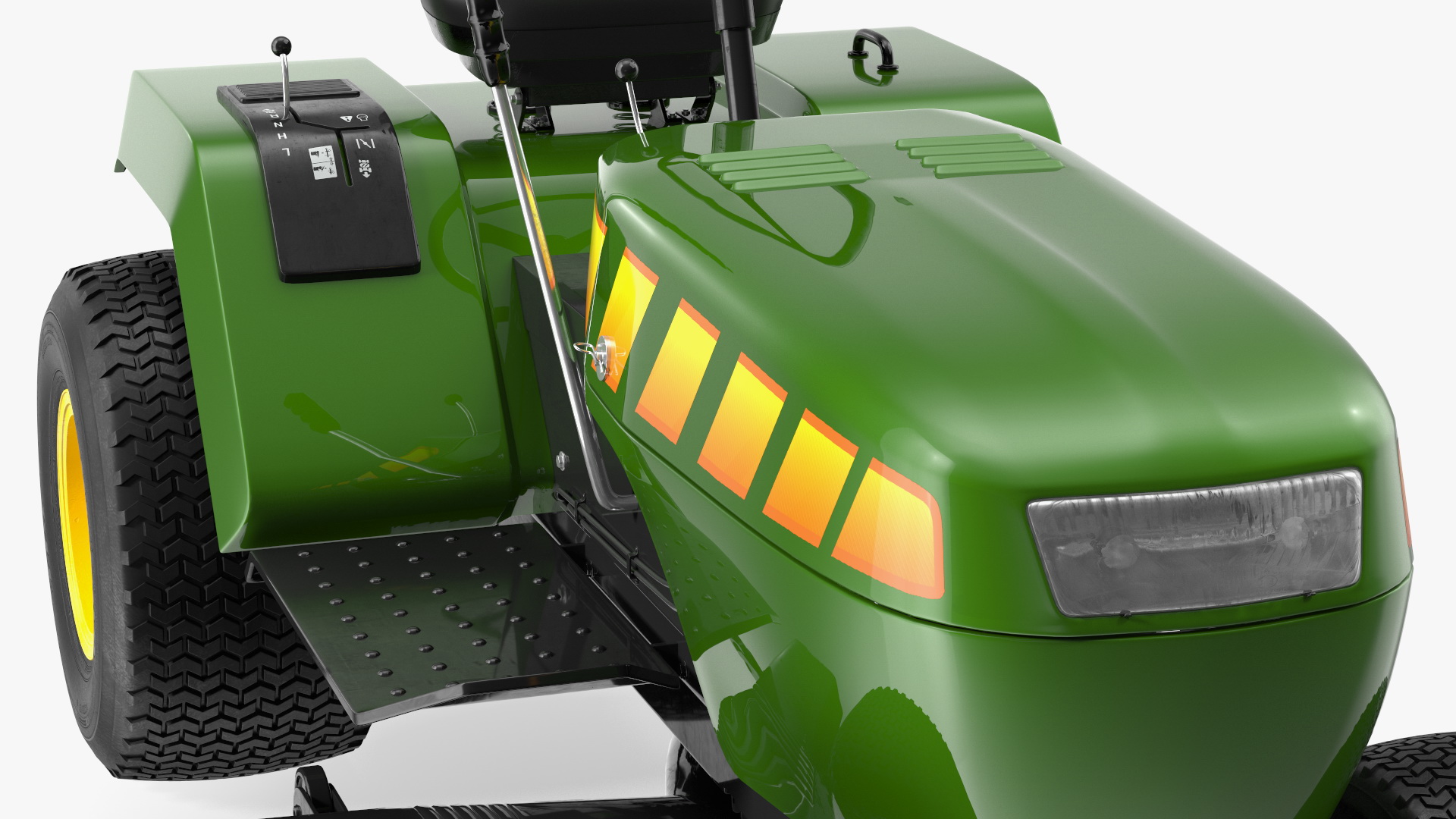 3D Riding Lawn Mower Rigged for Maya model