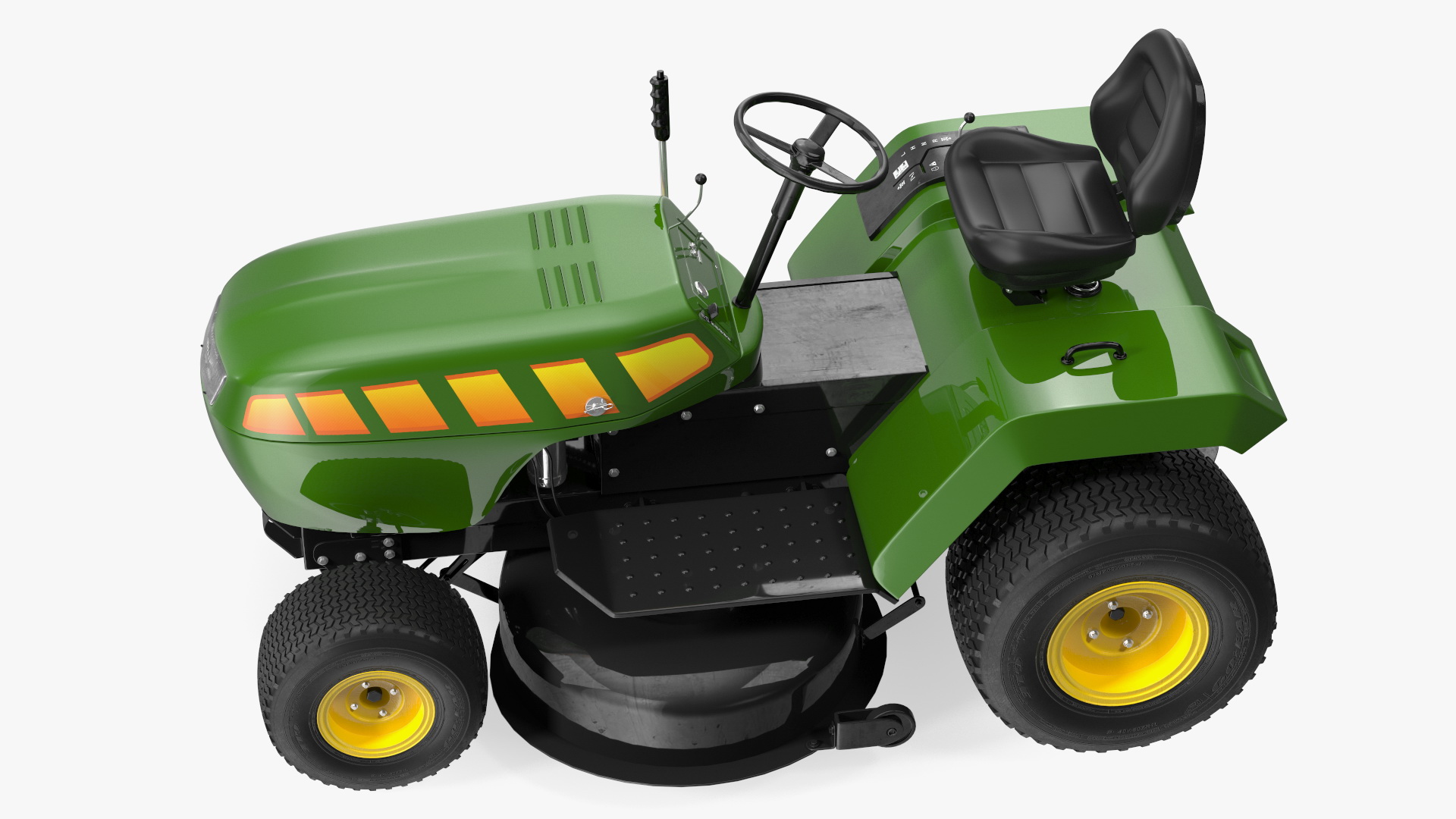 3D Riding Lawn Mower Rigged for Maya model