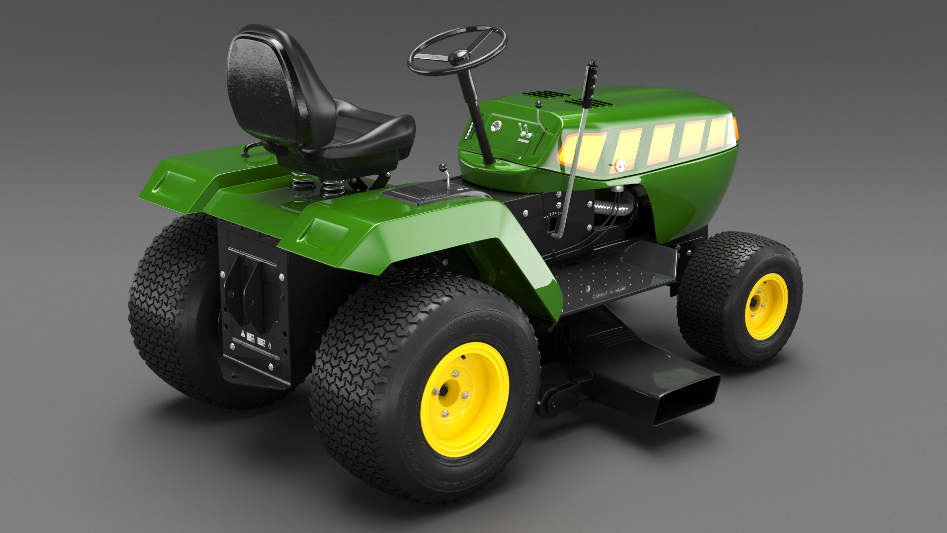 3D Riding Lawn Mower Rigged for Maya model