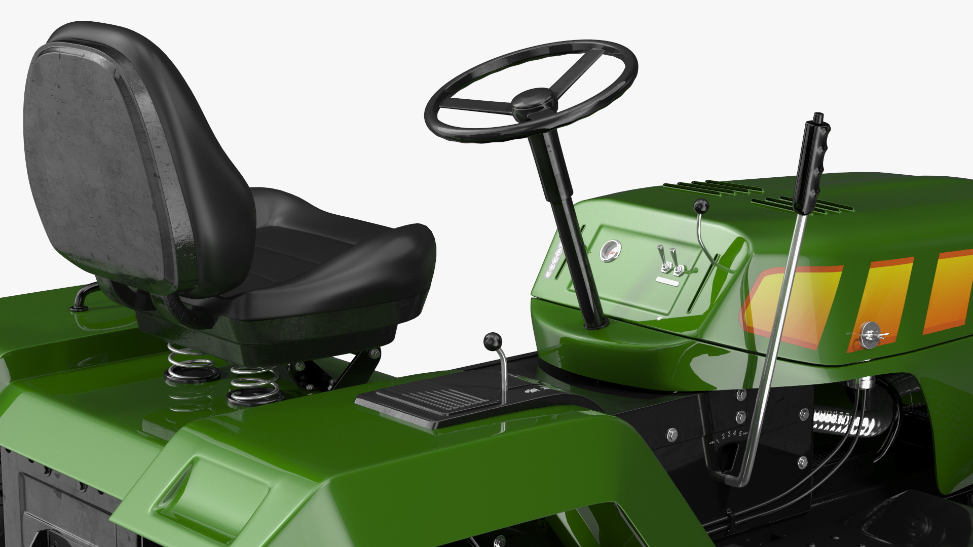 3D Riding Lawn Mower Rigged for Maya model