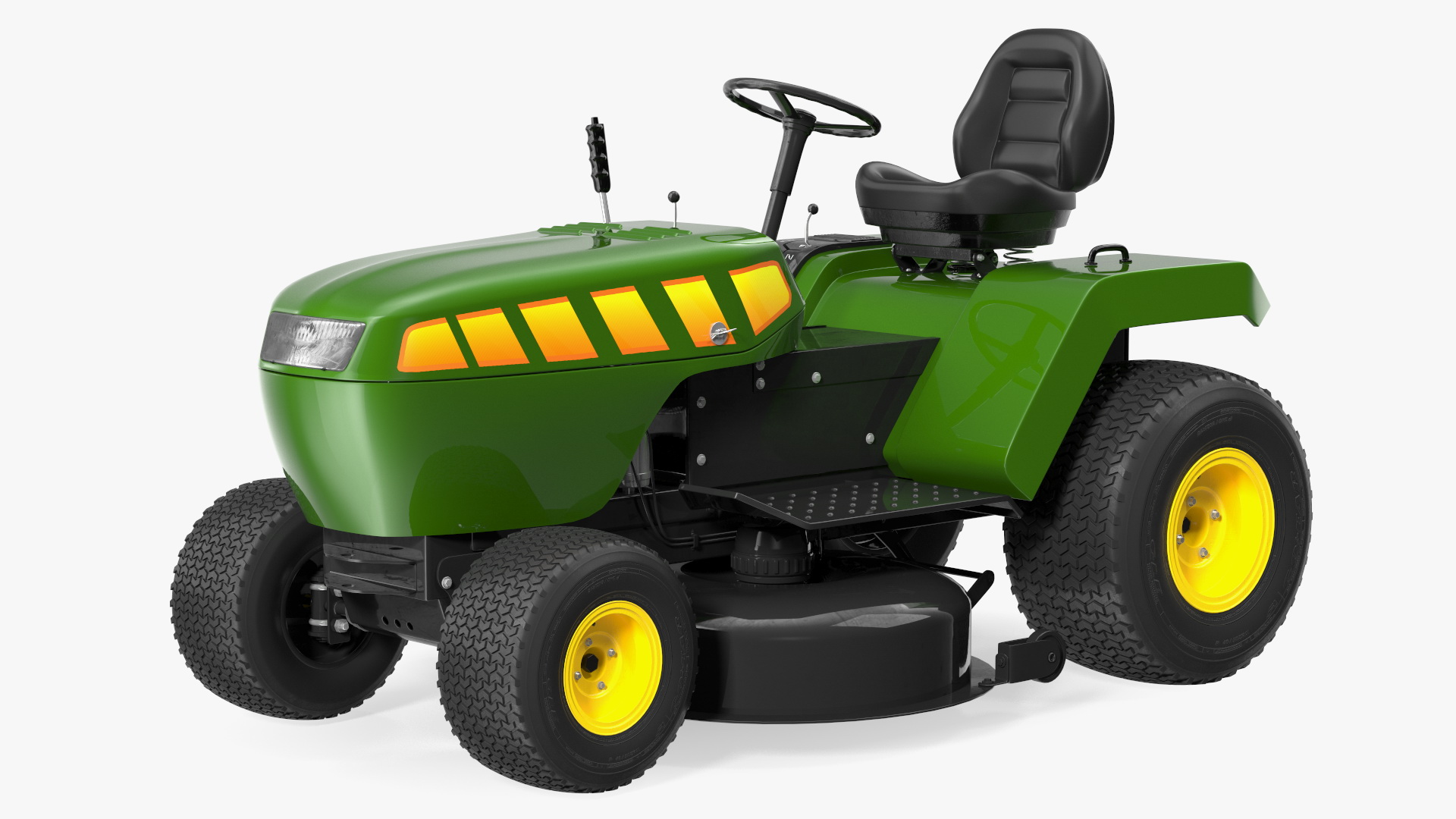 3D Riding Lawn Mower Rigged for Maya model