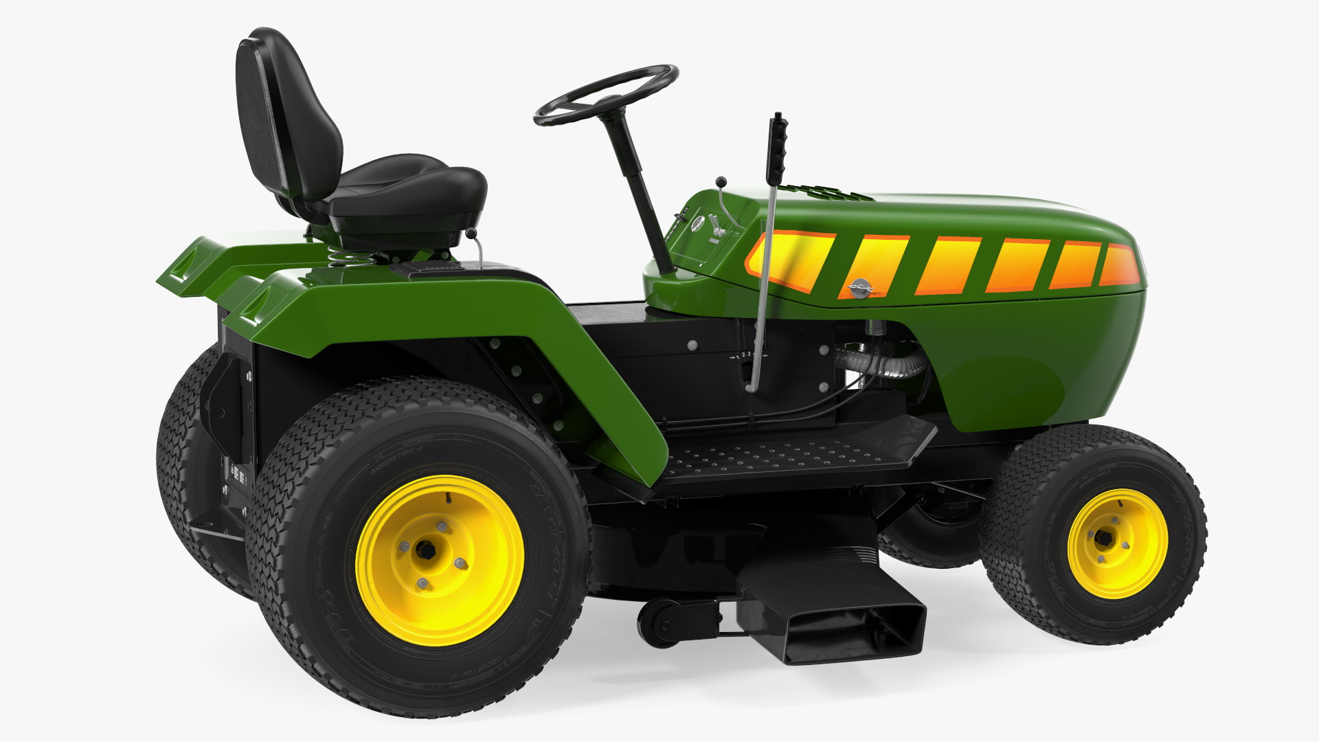 3D Riding Lawn Mower Rigged for Maya model