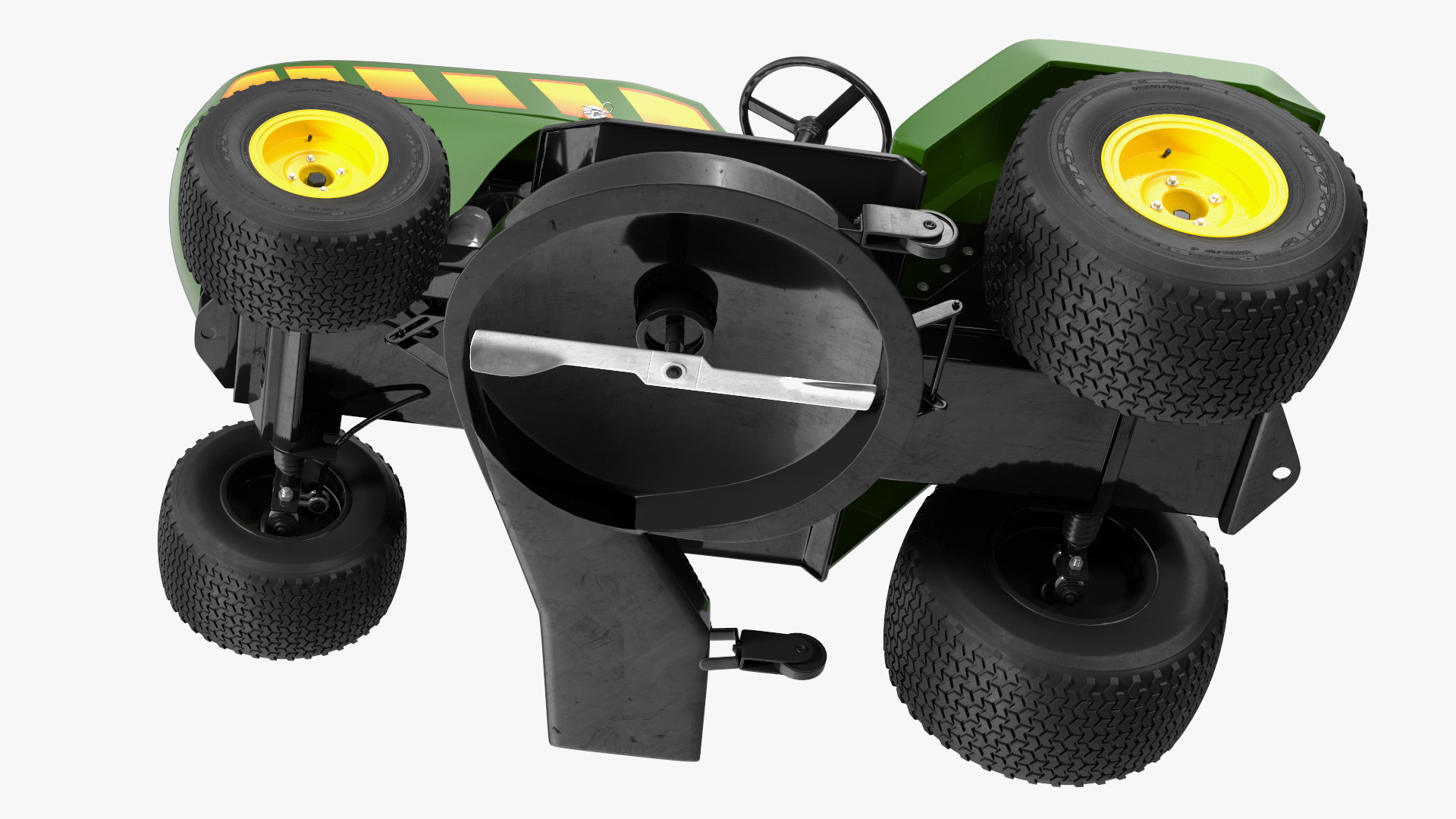 3D Riding Lawn Mower Rigged for Maya model