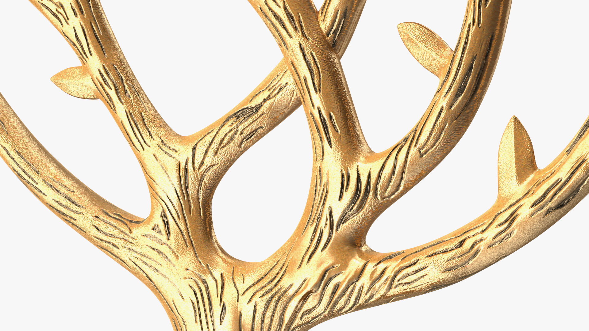 3D model Hanukkah Gold Candelabrum