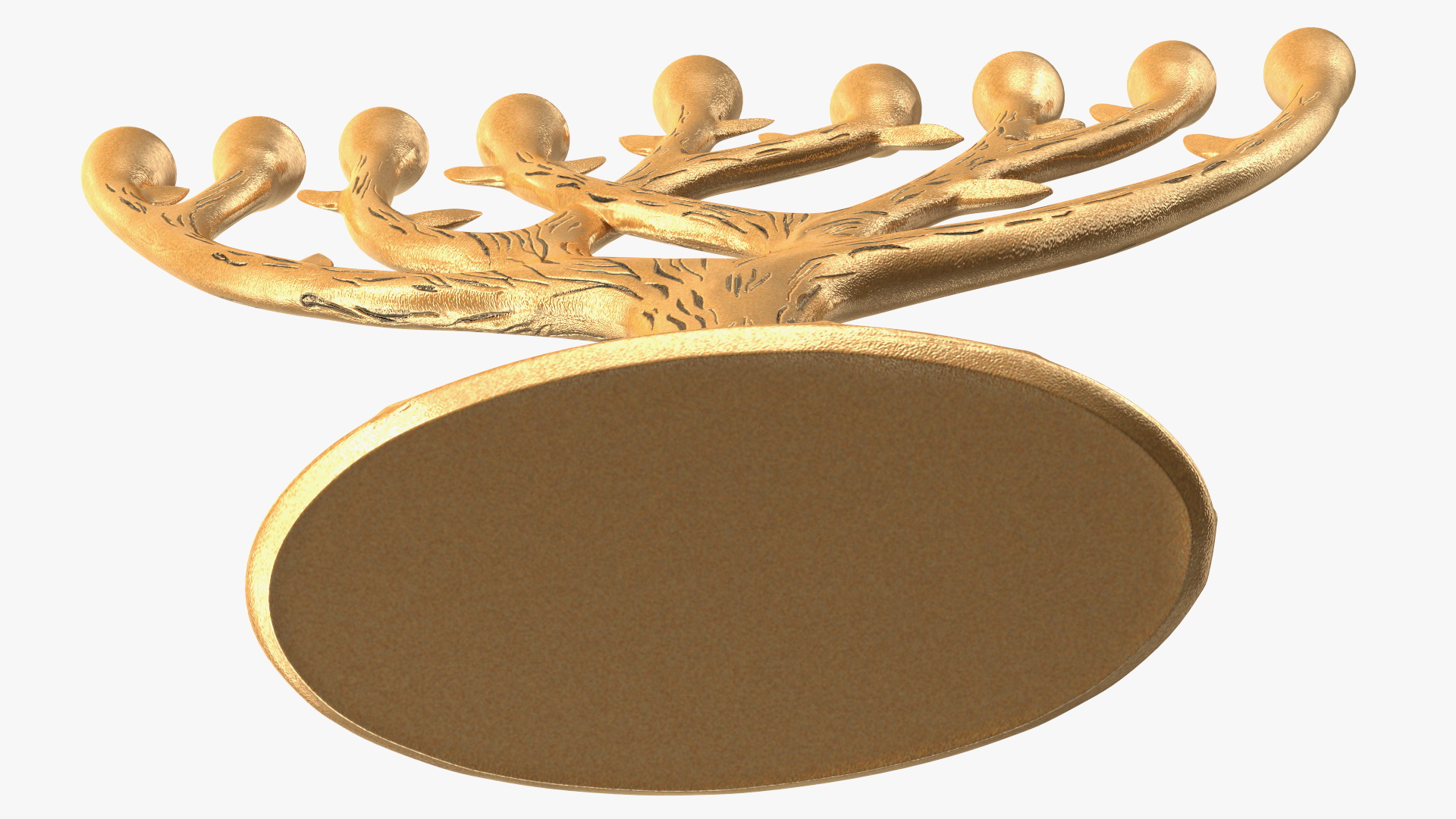 3D model Hanukkah Gold Candelabrum