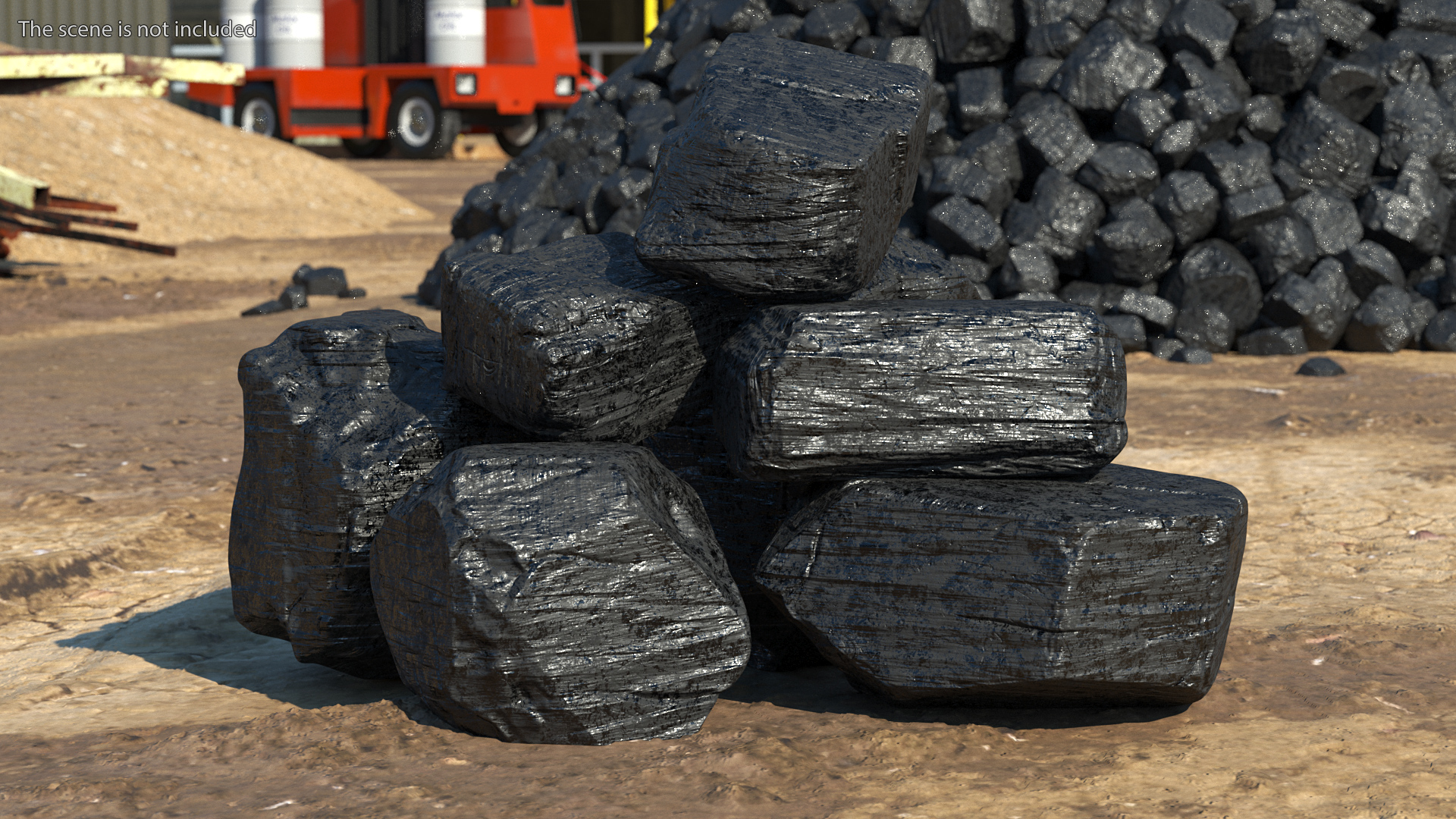 3D model Anthracite Coal Pile