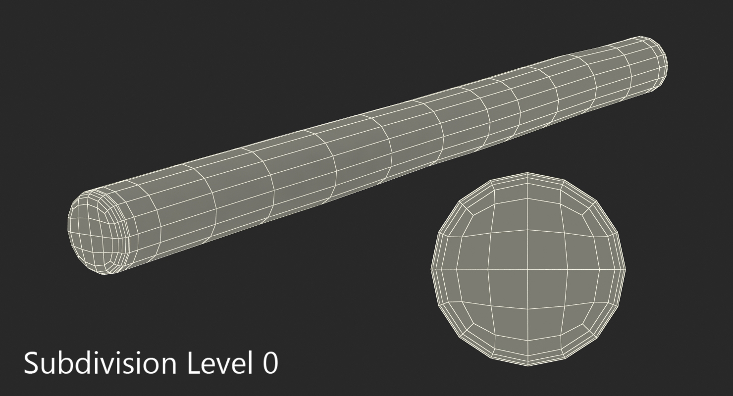 3D Round Wooden Log