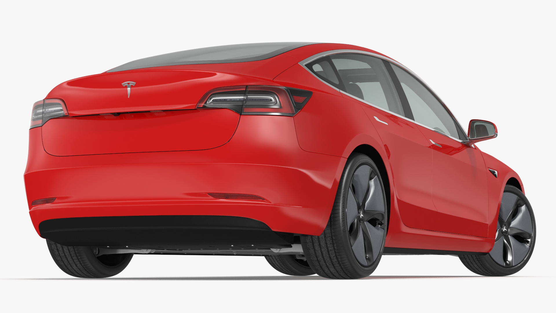 3D Tesla with Aero Wheel Cower Accessories Rigged