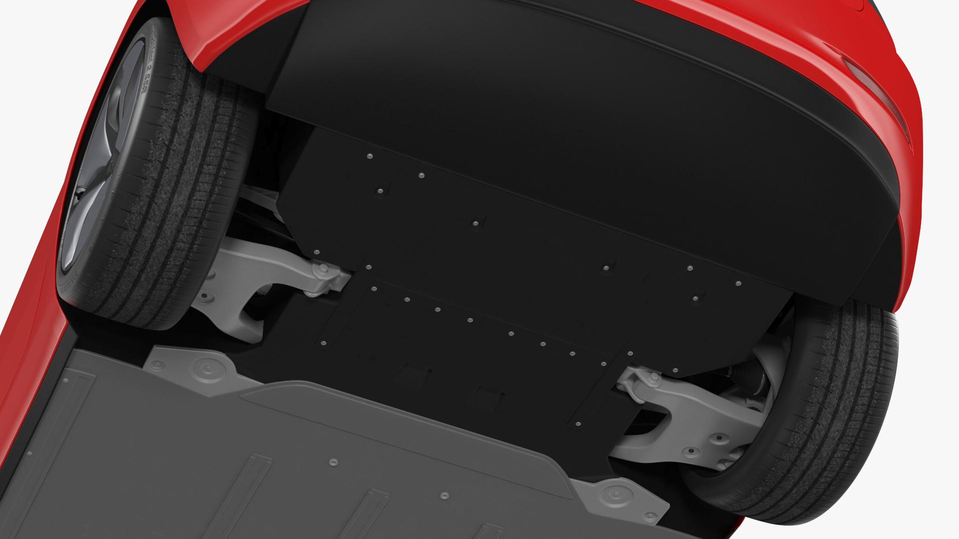 3D Tesla with Aero Wheel Cower Accessories Rigged