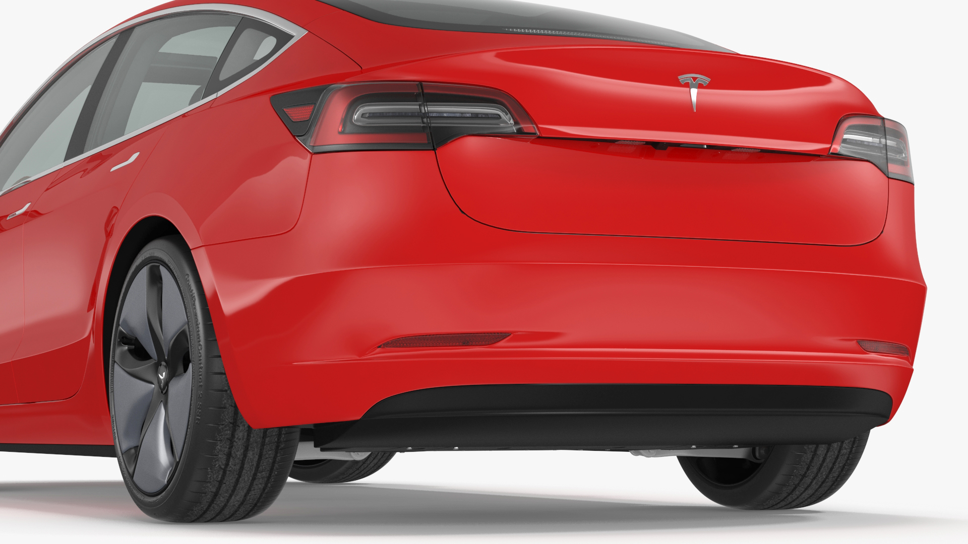 3D Tesla with Aero Wheel Cower Accessories Rigged