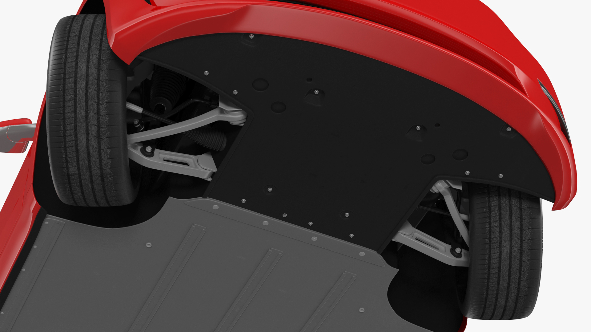 3D Tesla with Aero Wheel Cower Accessories Rigged