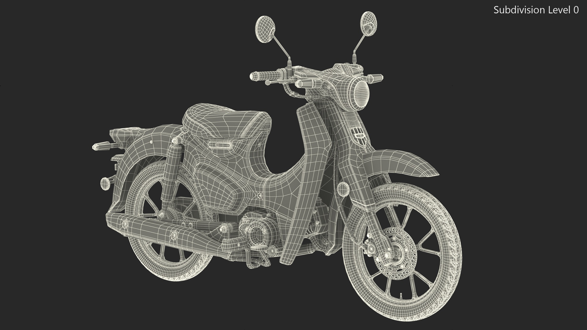 Scooter Honda Super Cub 2024 Red 3D