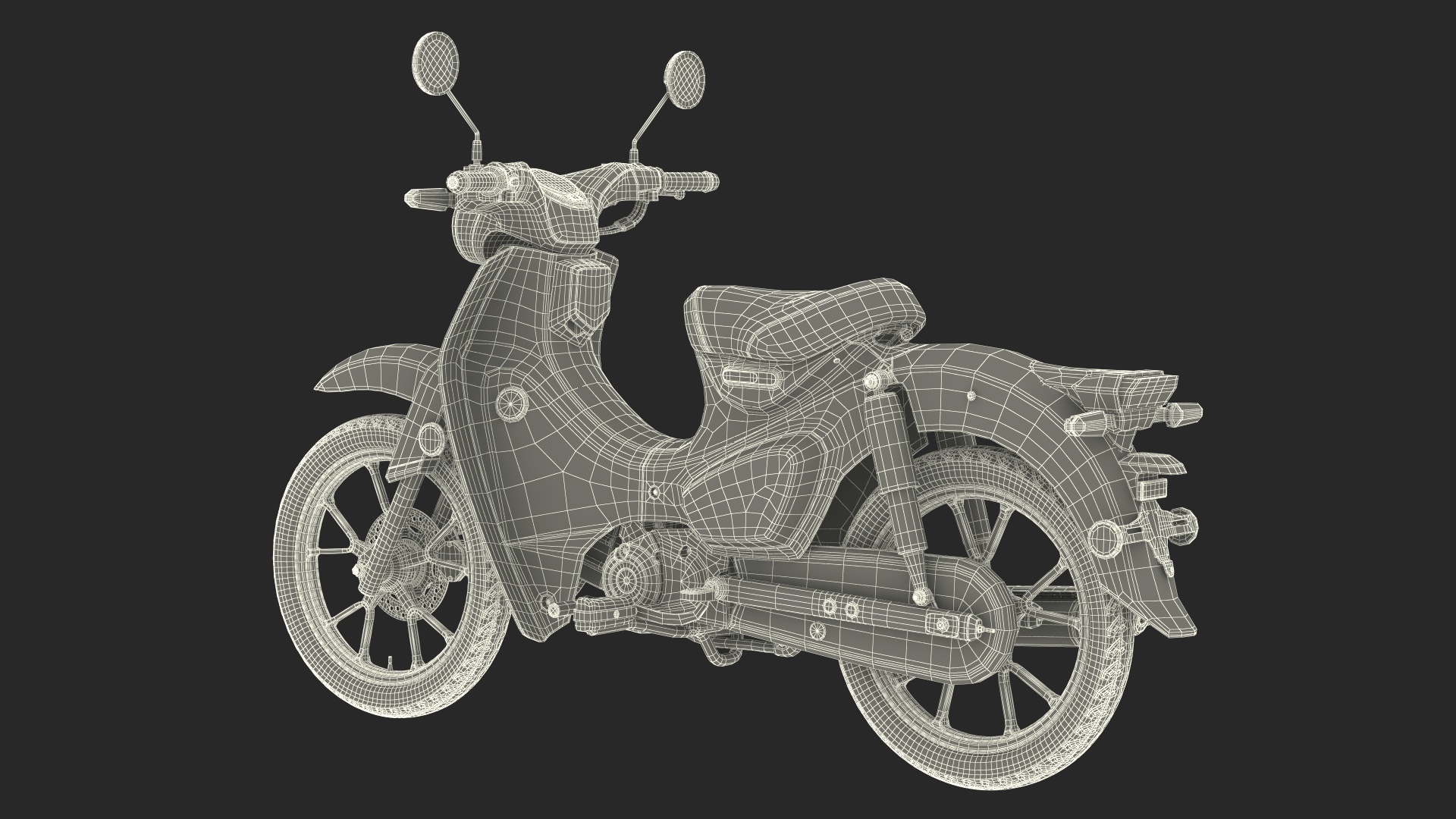 Scooter Honda Super Cub 2024 Red 3D