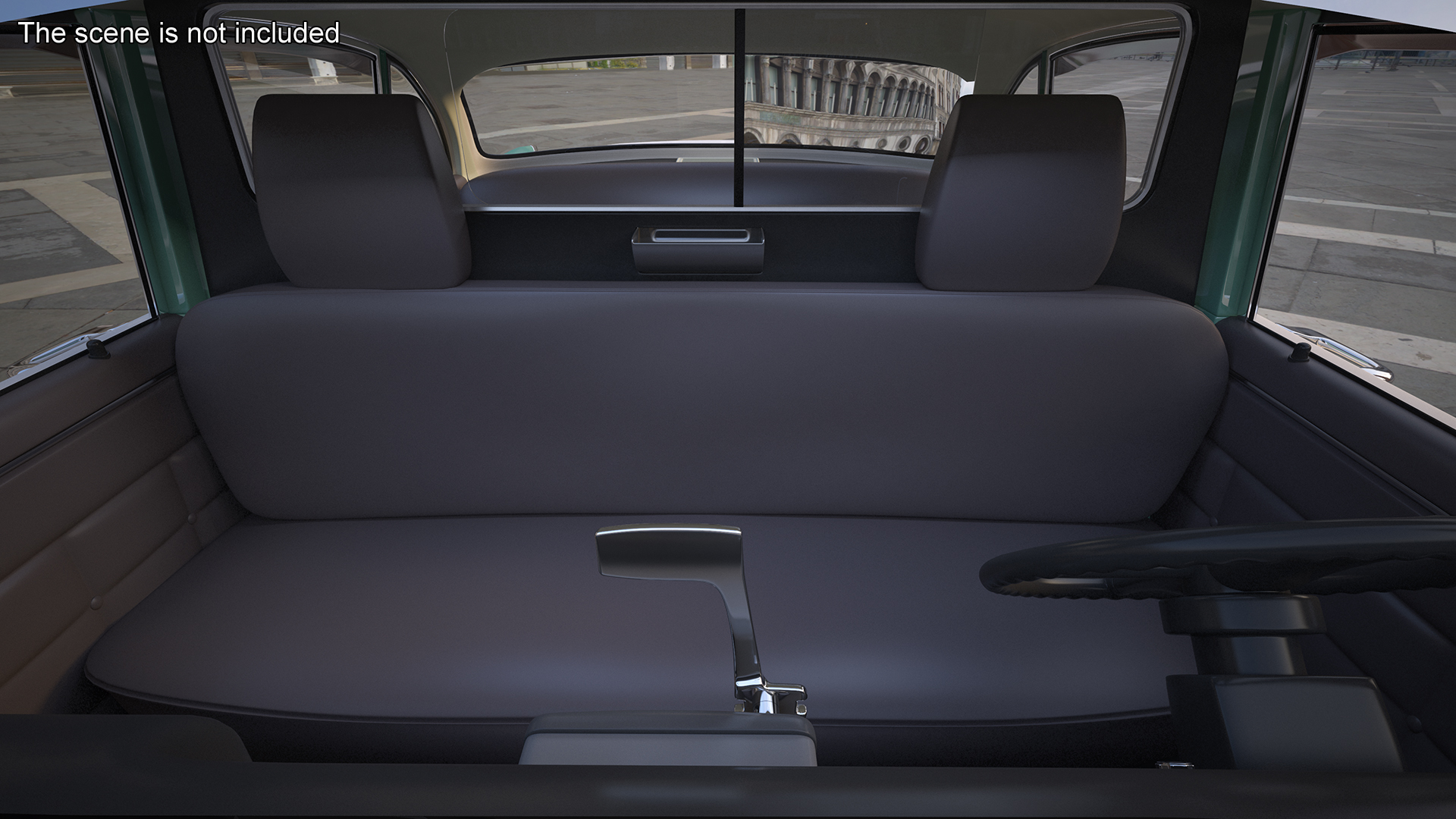 3D model Vintage Checker Taxi Cab Simple Interior
