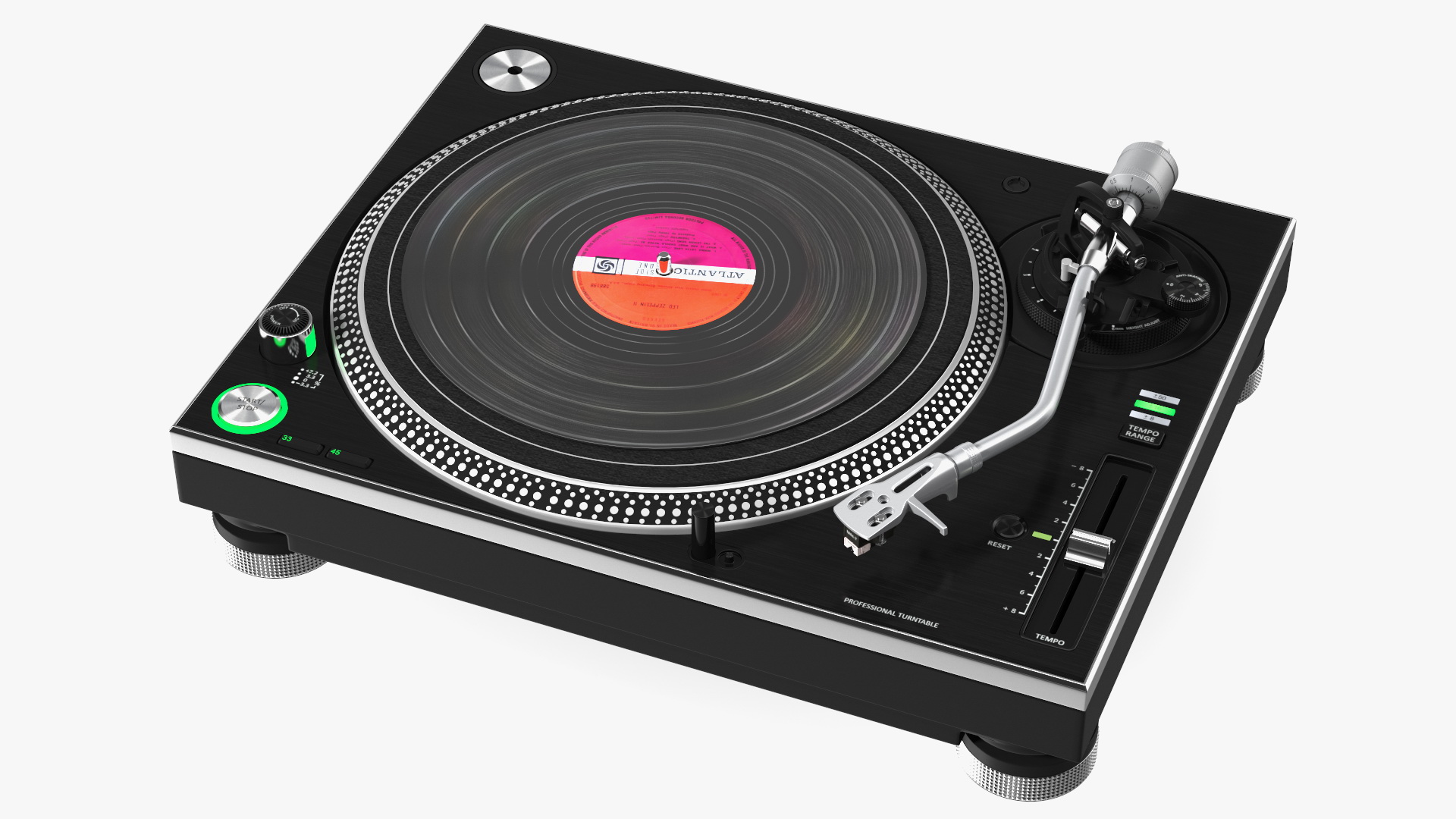 3D Professional DJ Turntable With Vinyl