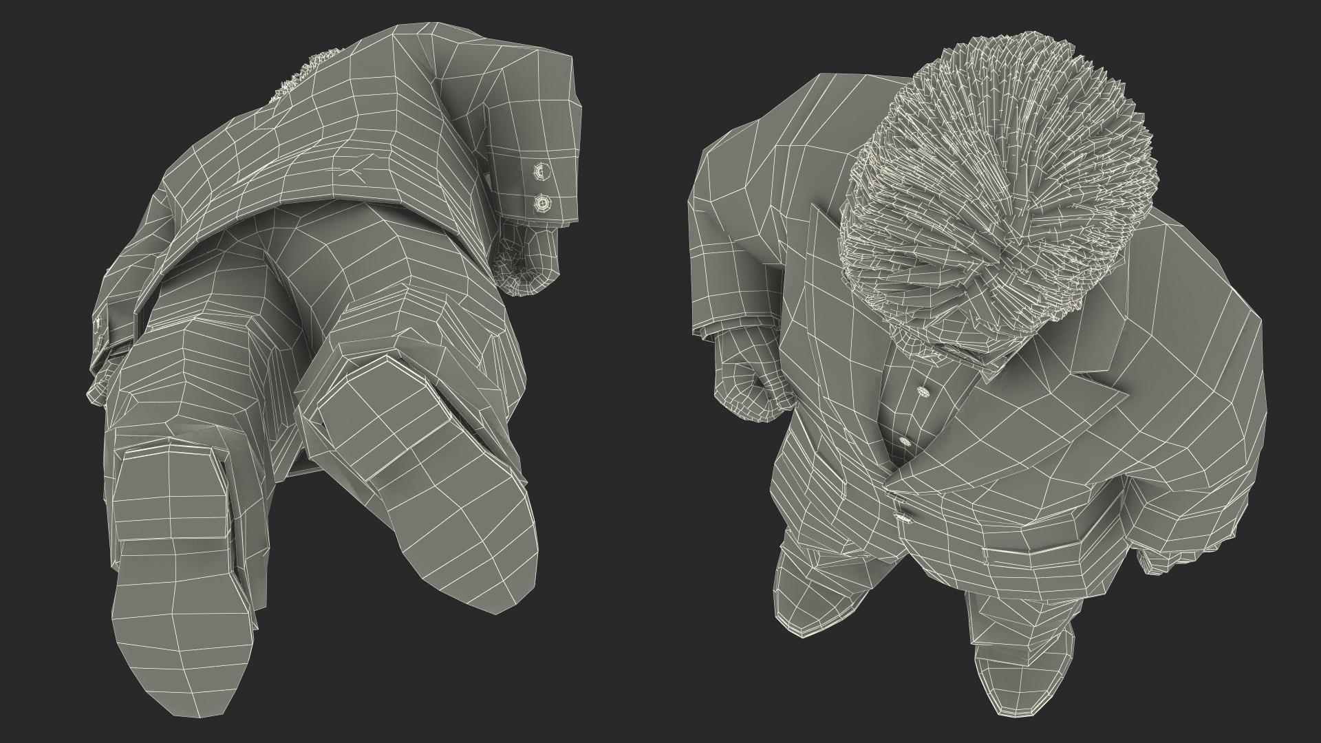 3D Dwarf Male Character in Business Suit Standing Pose