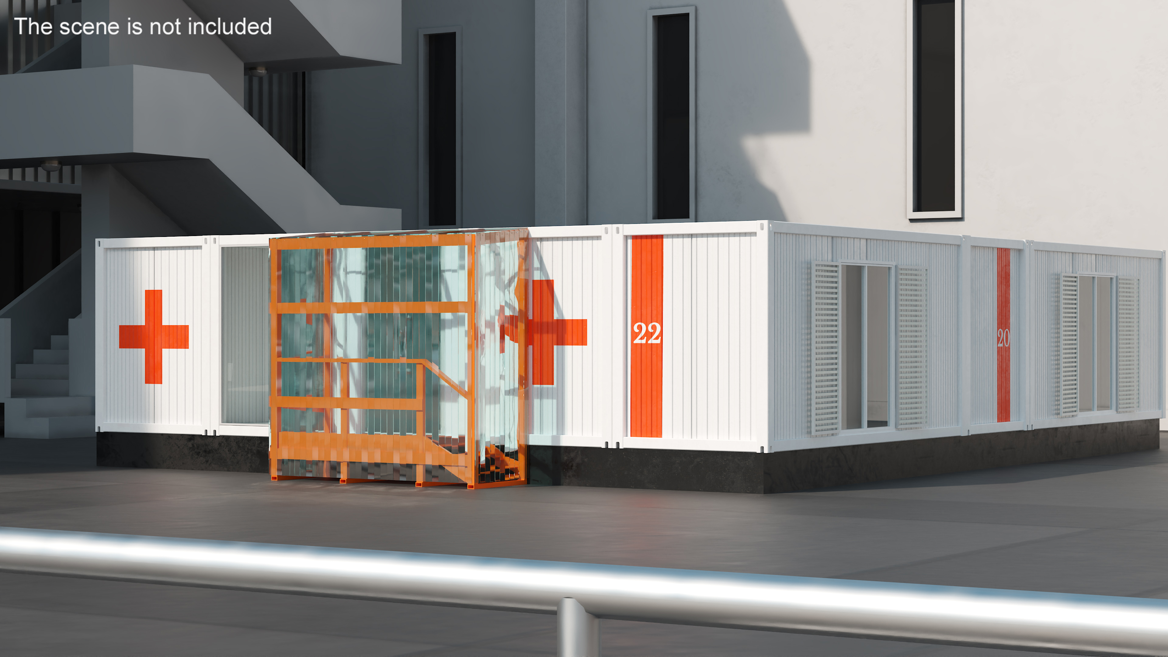 3D Mobile Modular Container Clinic