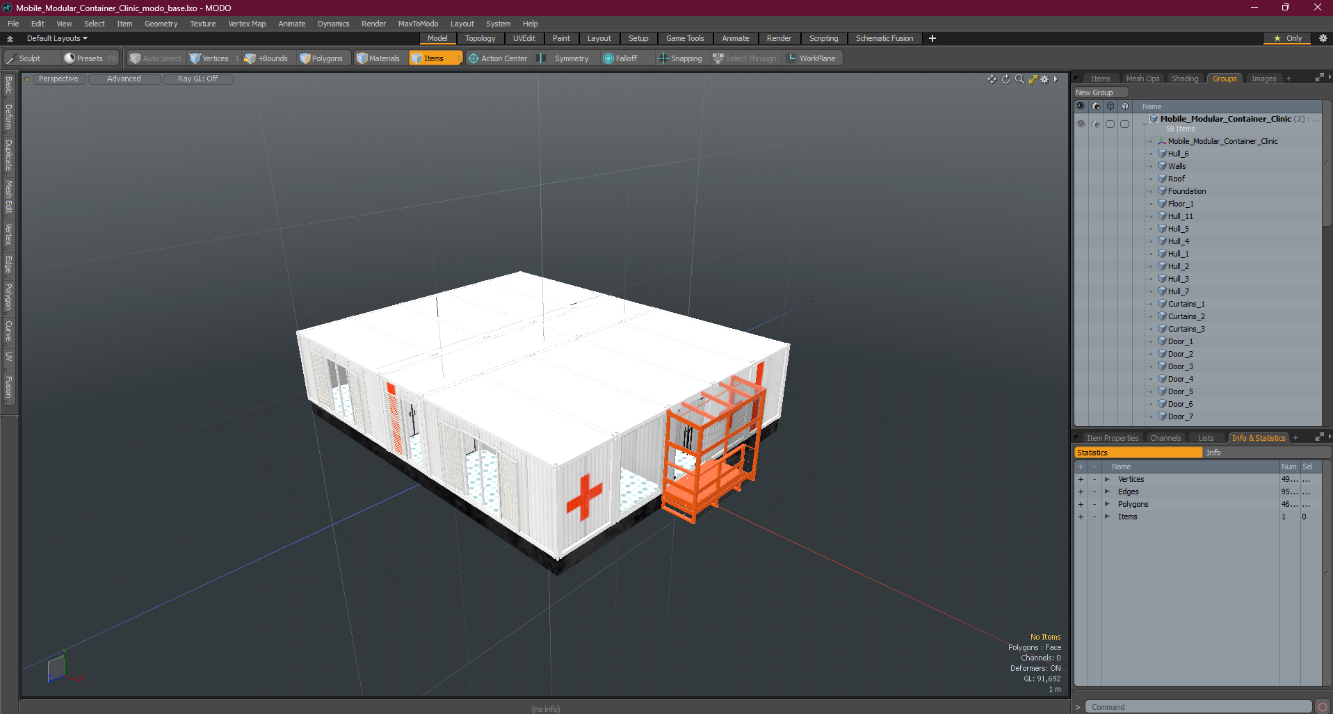 3D Mobile Modular Container Clinic