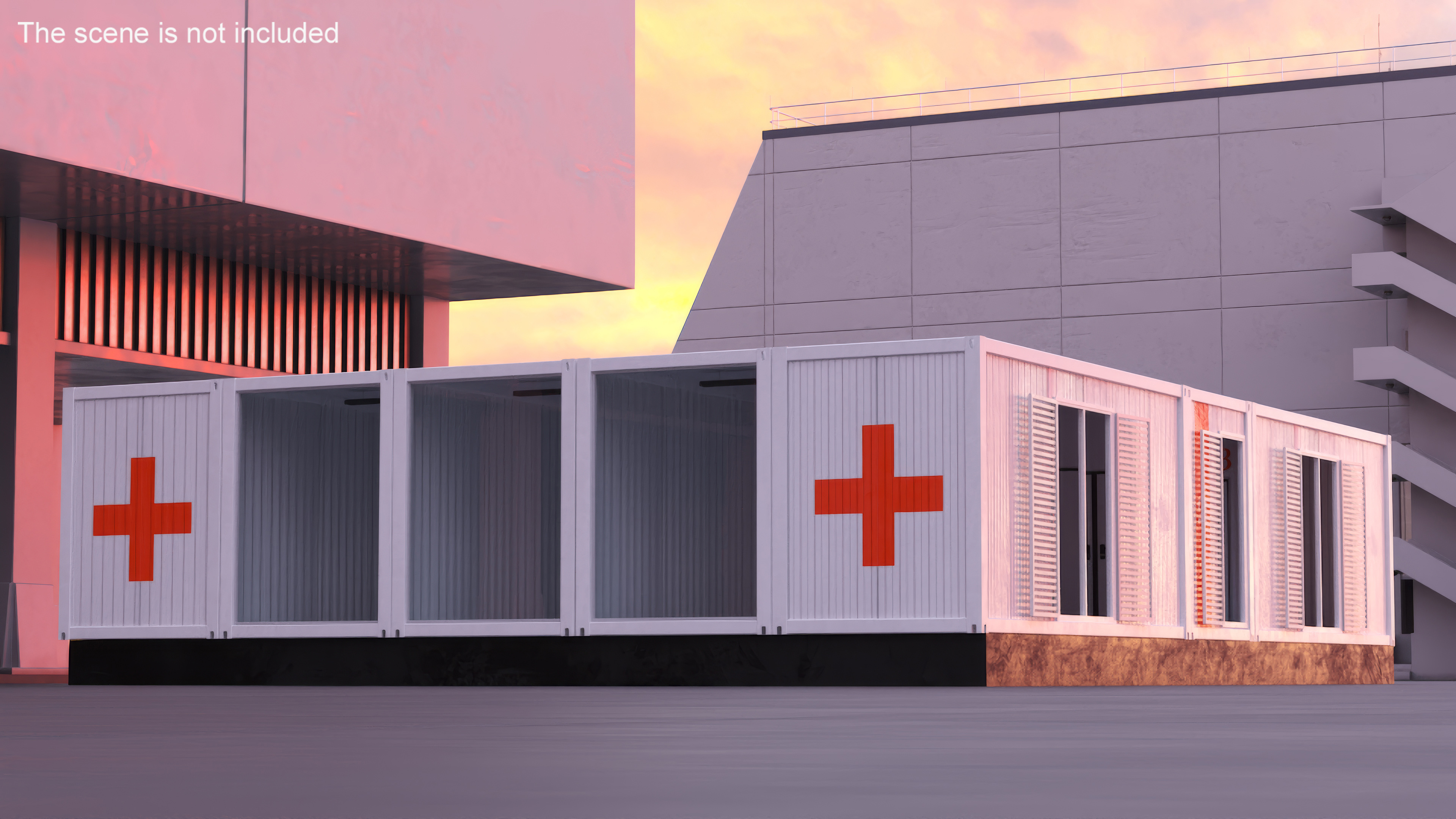 3D Mobile Modular Container Clinic