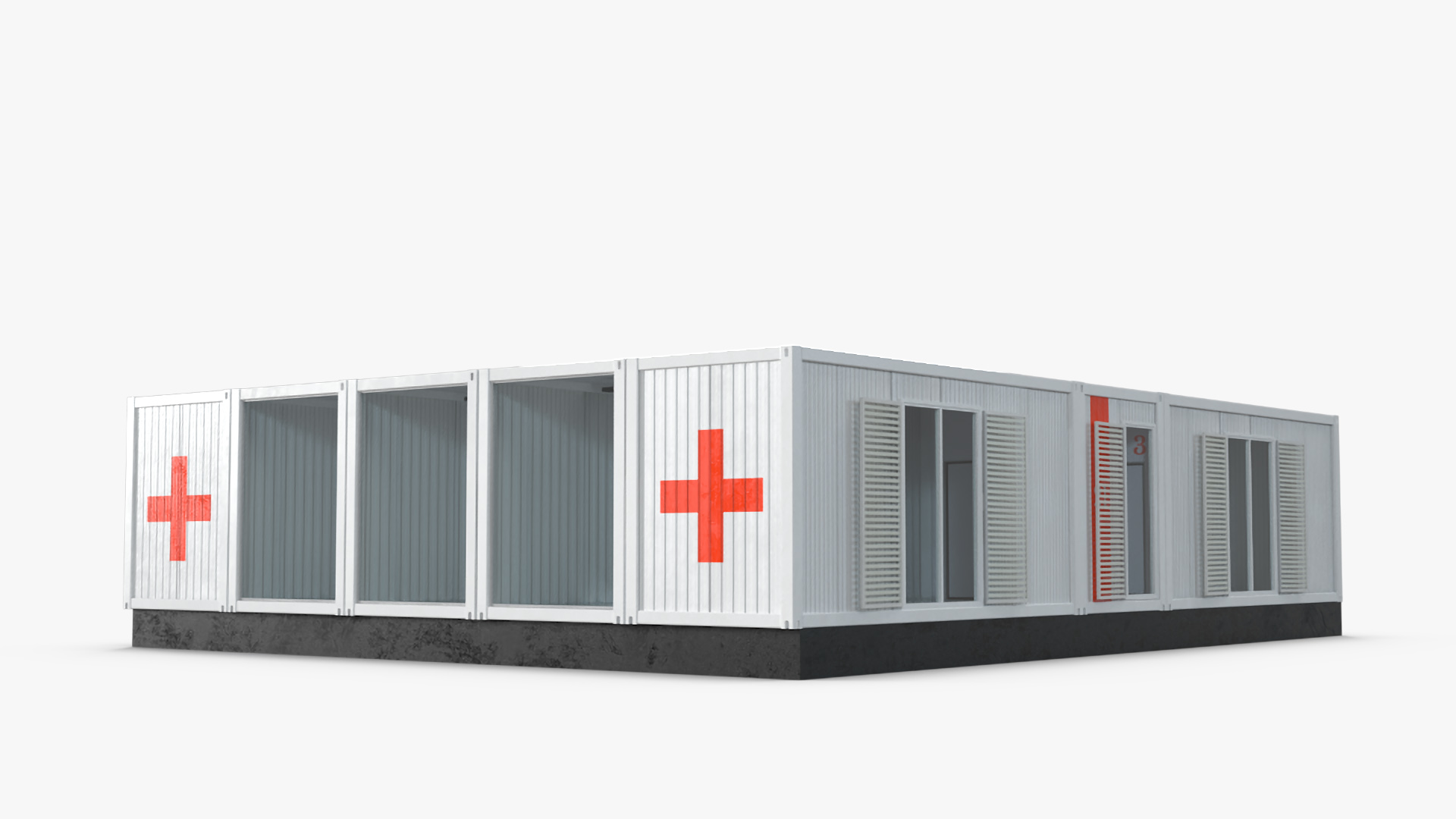 3D Mobile Modular Container Clinic