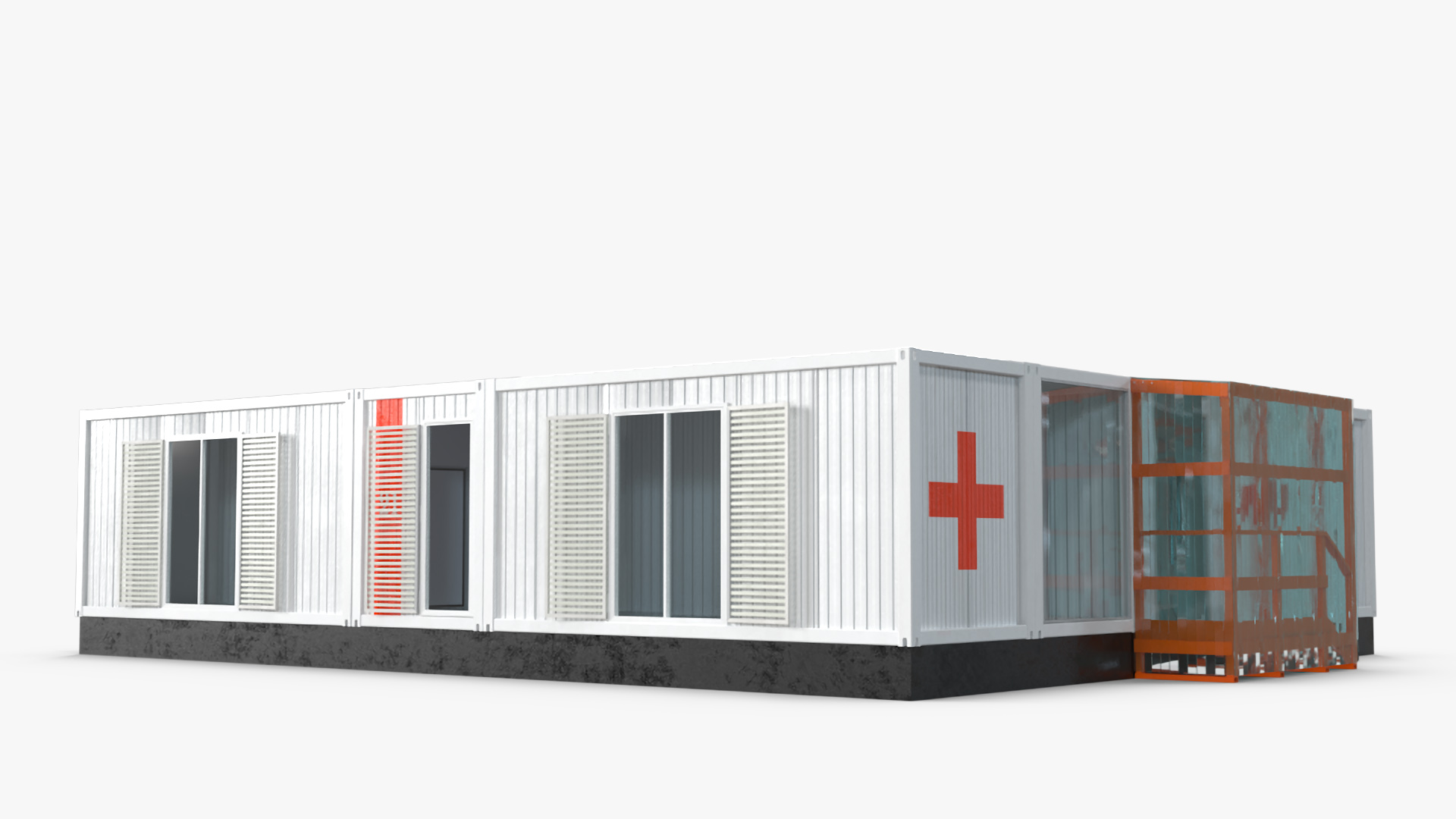 3D Mobile Modular Container Clinic
