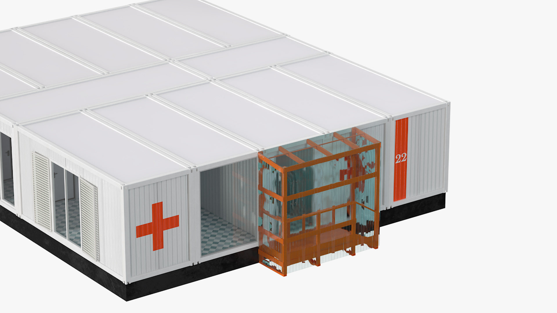 3D Mobile Modular Container Clinic