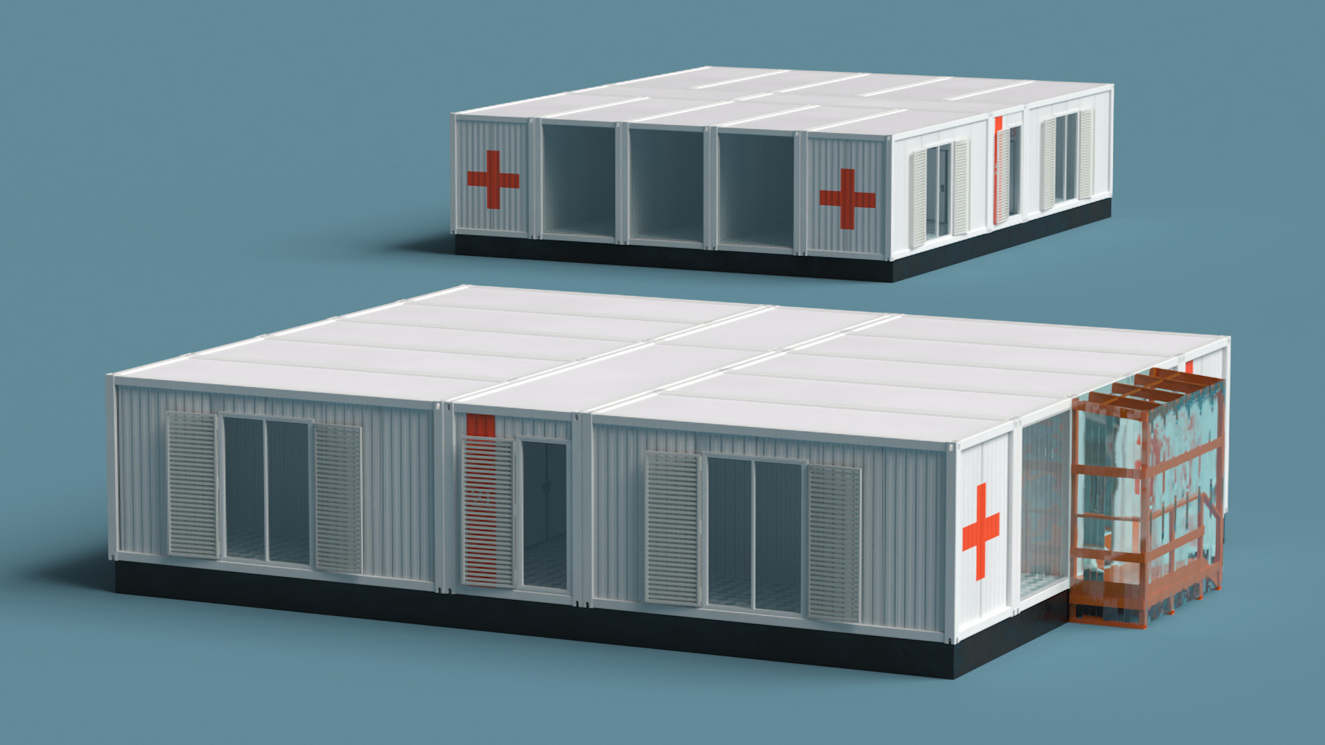 3D Mobile Modular Container Clinic