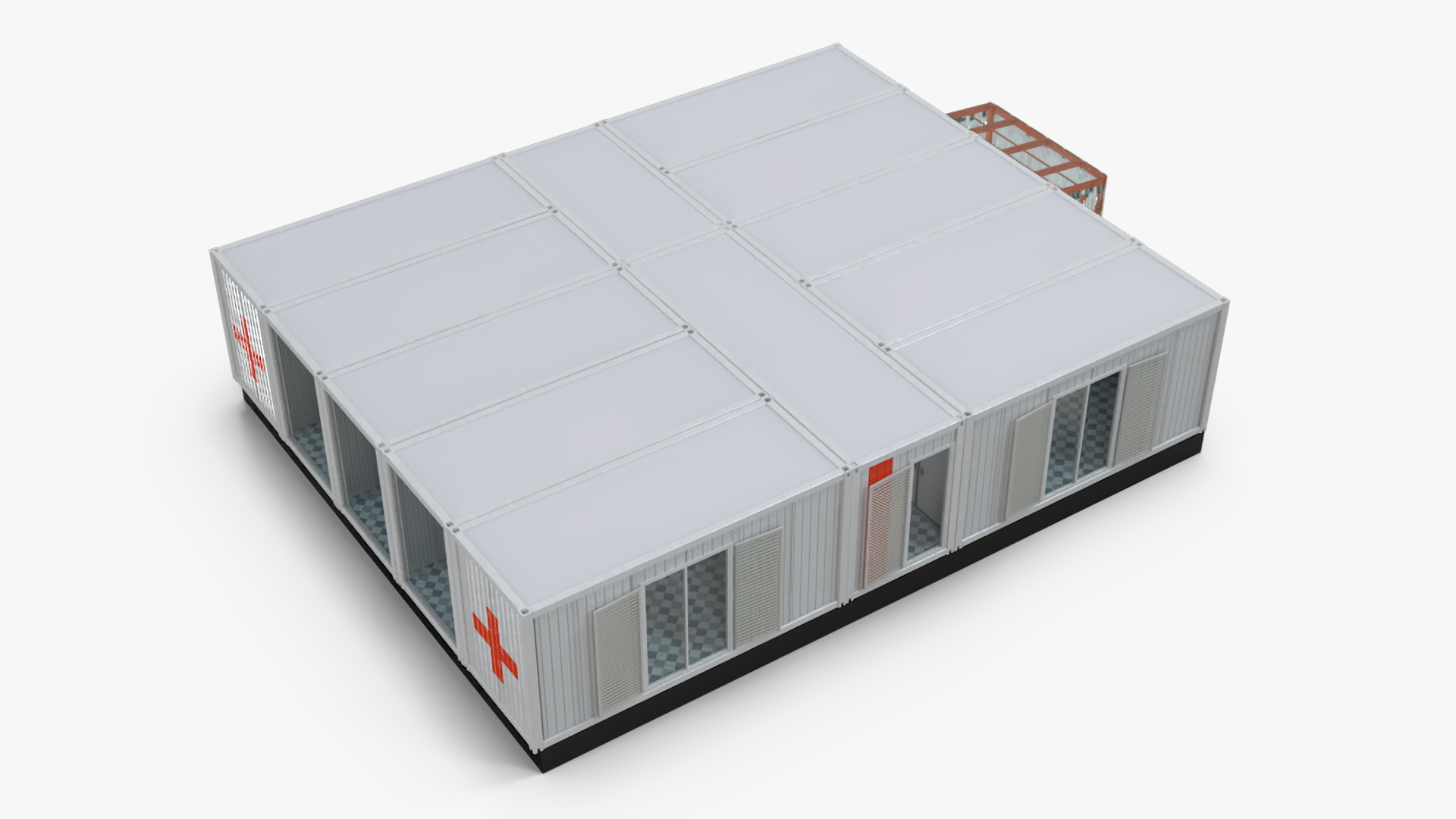 3D Mobile Modular Container Clinic