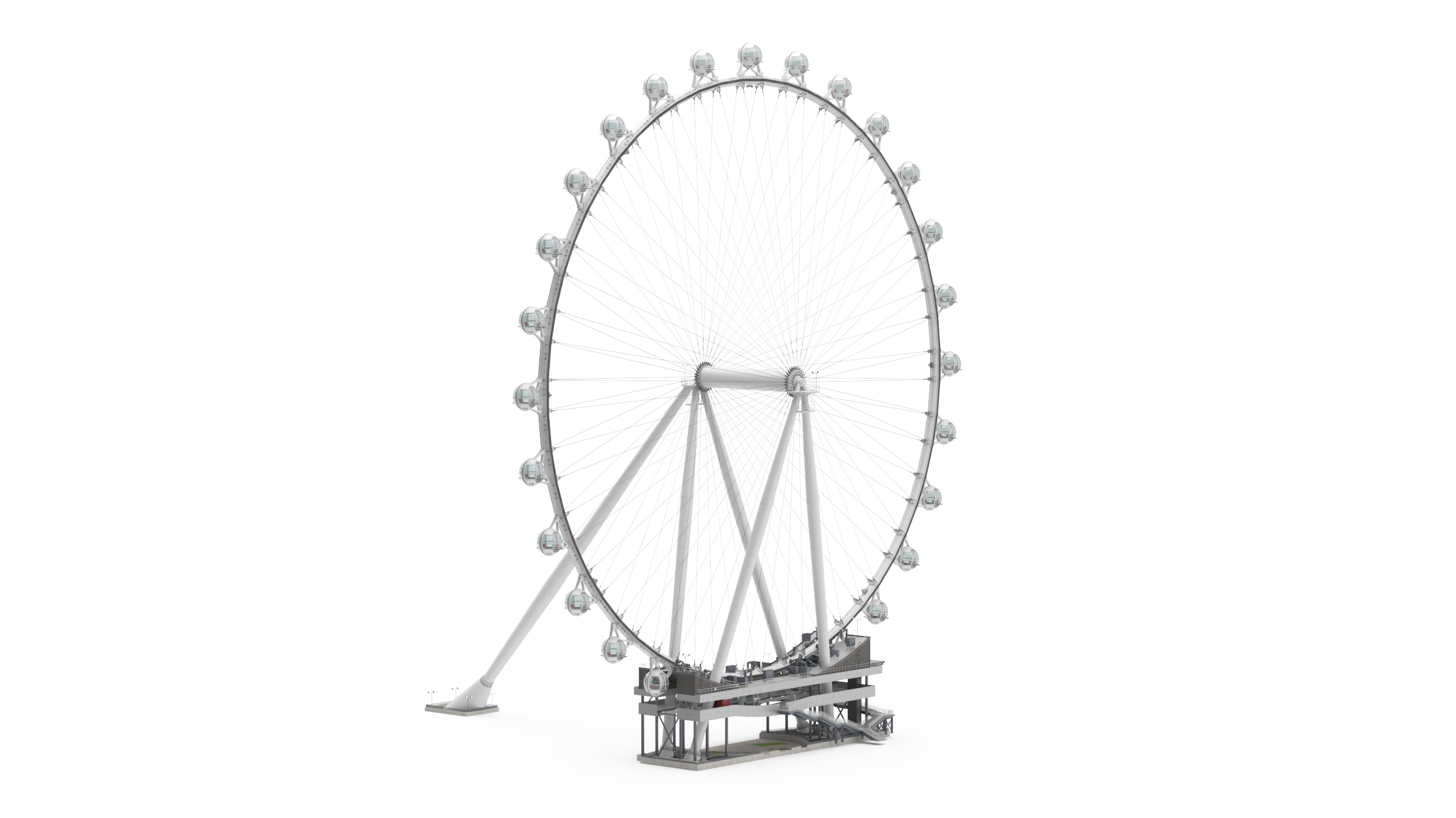 High Roller Ferris Wheel 3D model