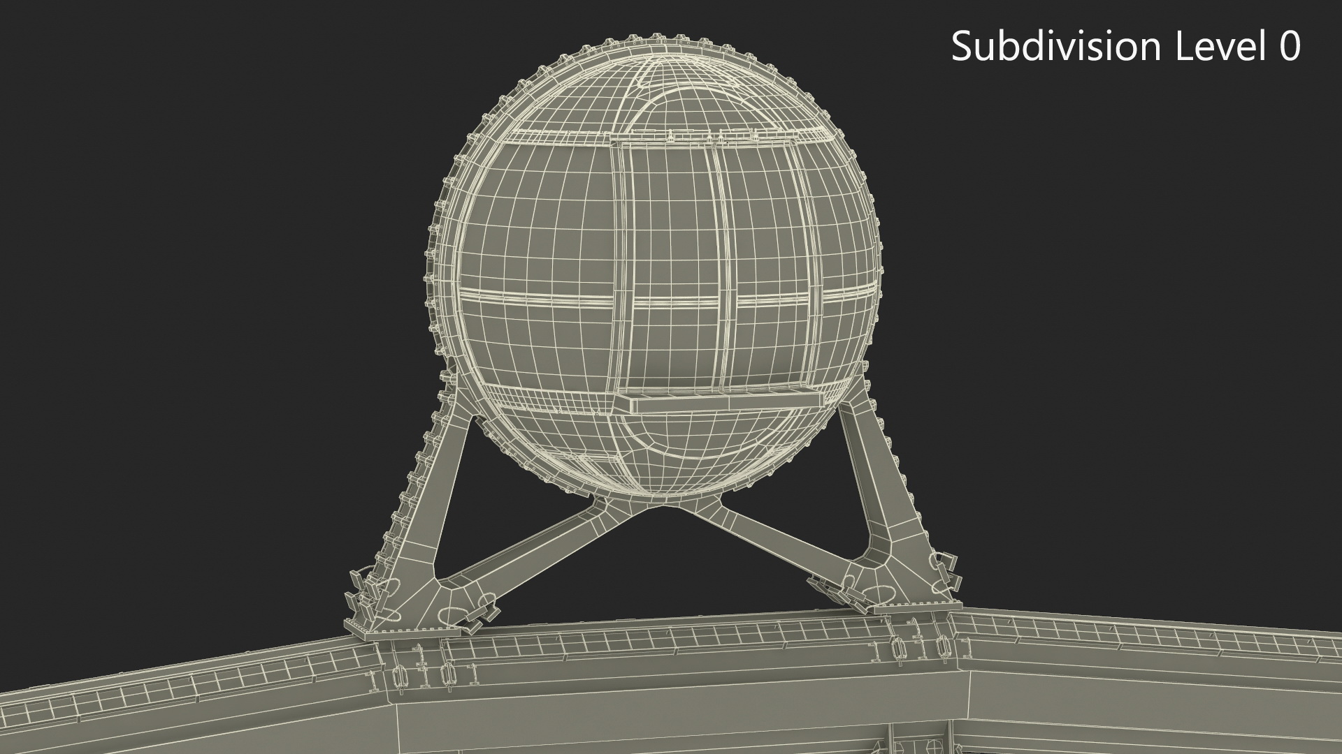 High Roller Ferris Wheel 3D model