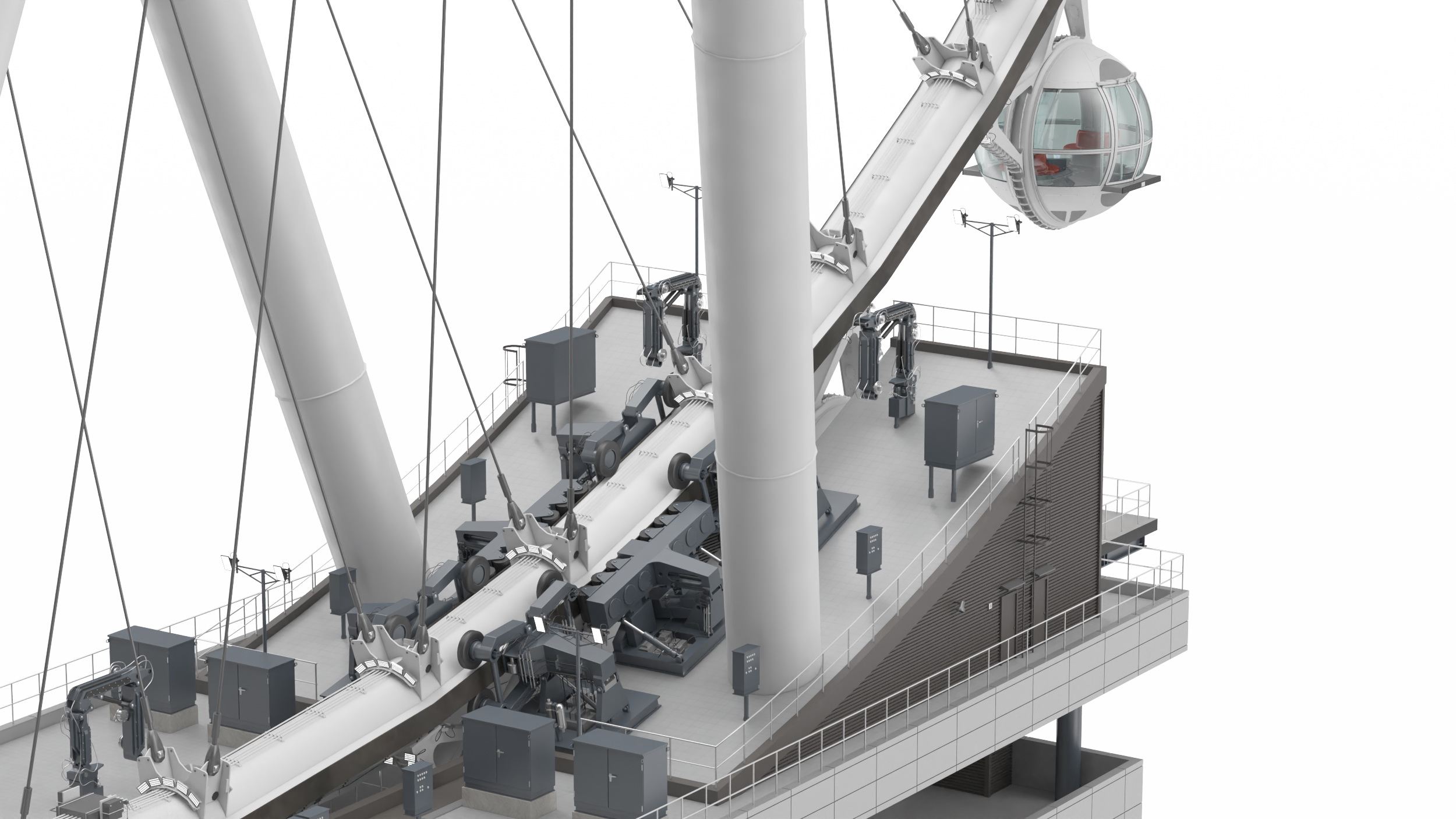 High Roller Ferris Wheel 3D model