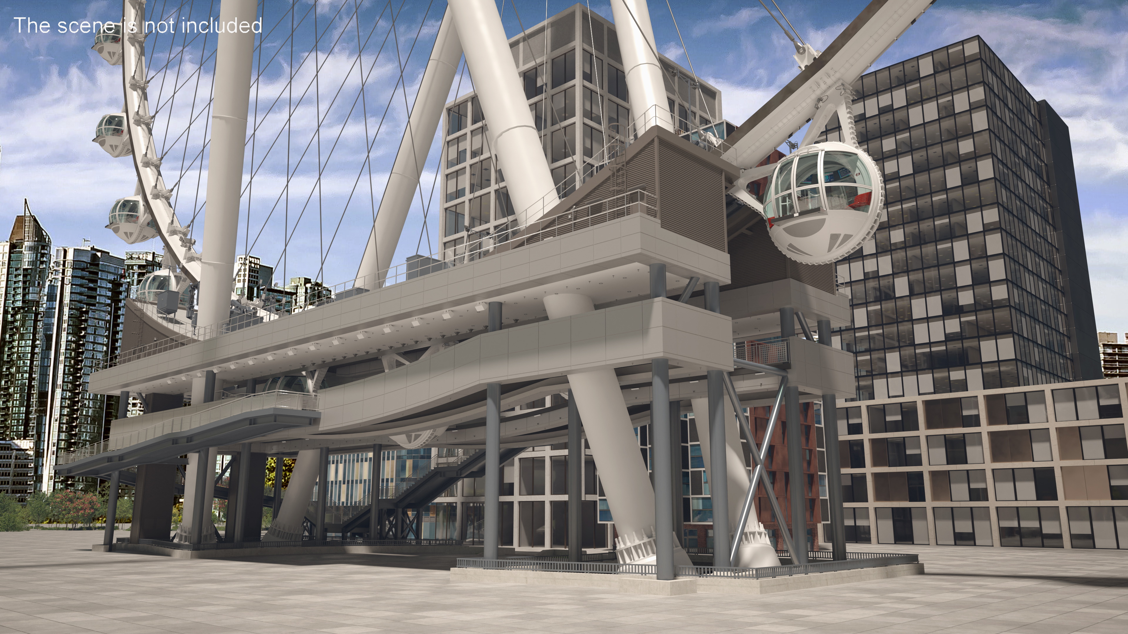 High Roller Ferris Wheel 3D model