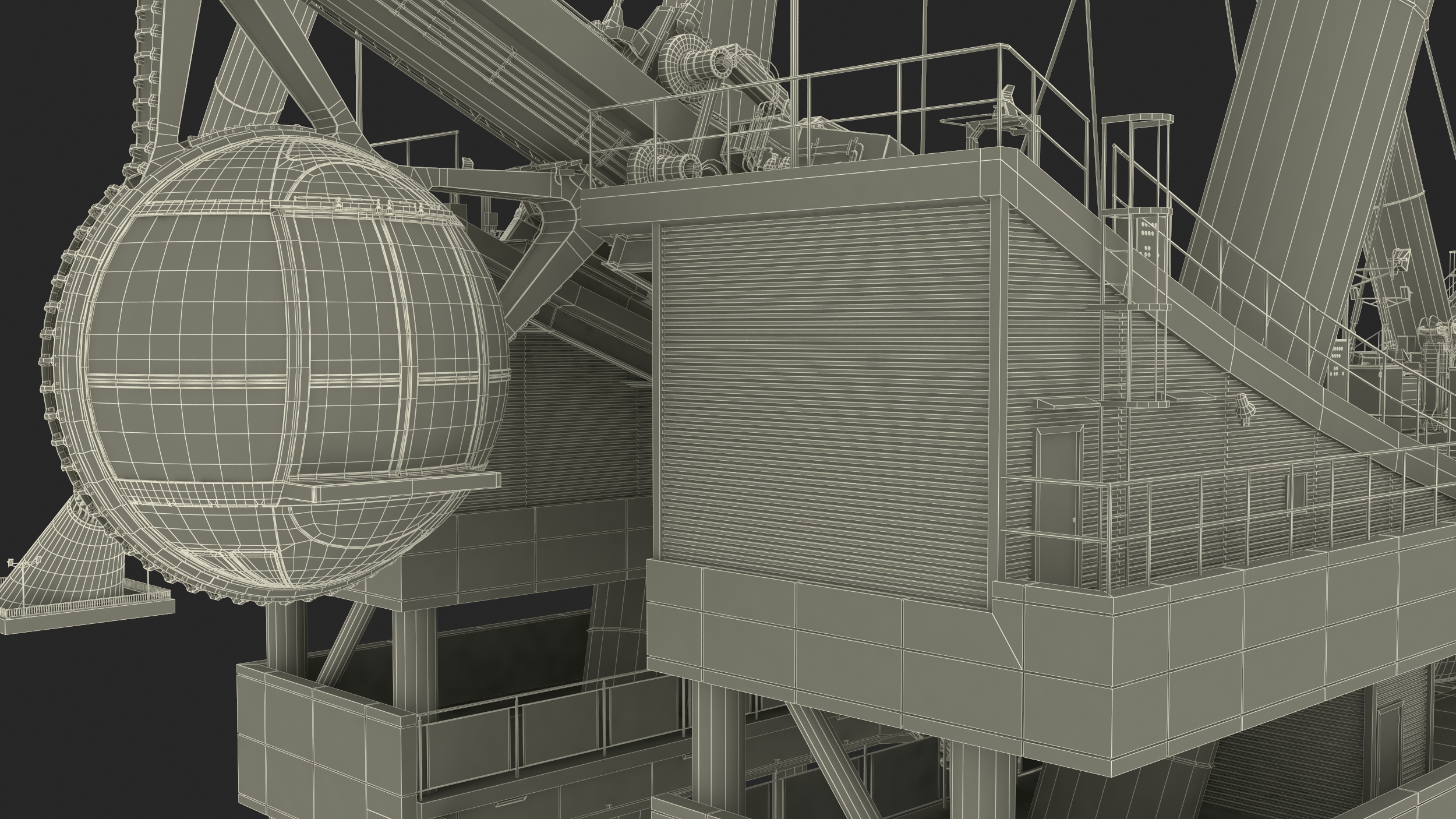 High Roller Ferris Wheel 3D model