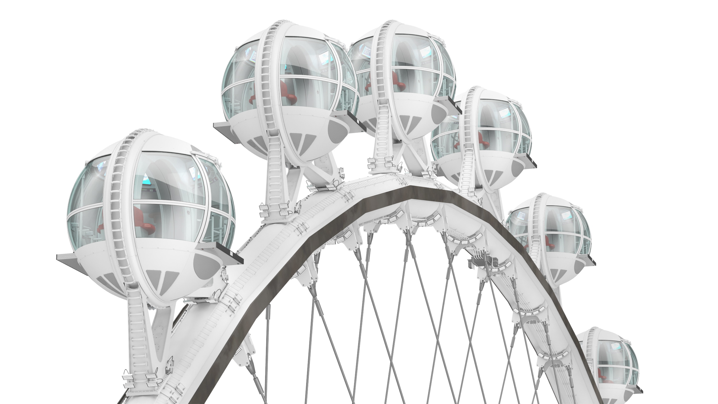 High Roller Ferris Wheel 3D model