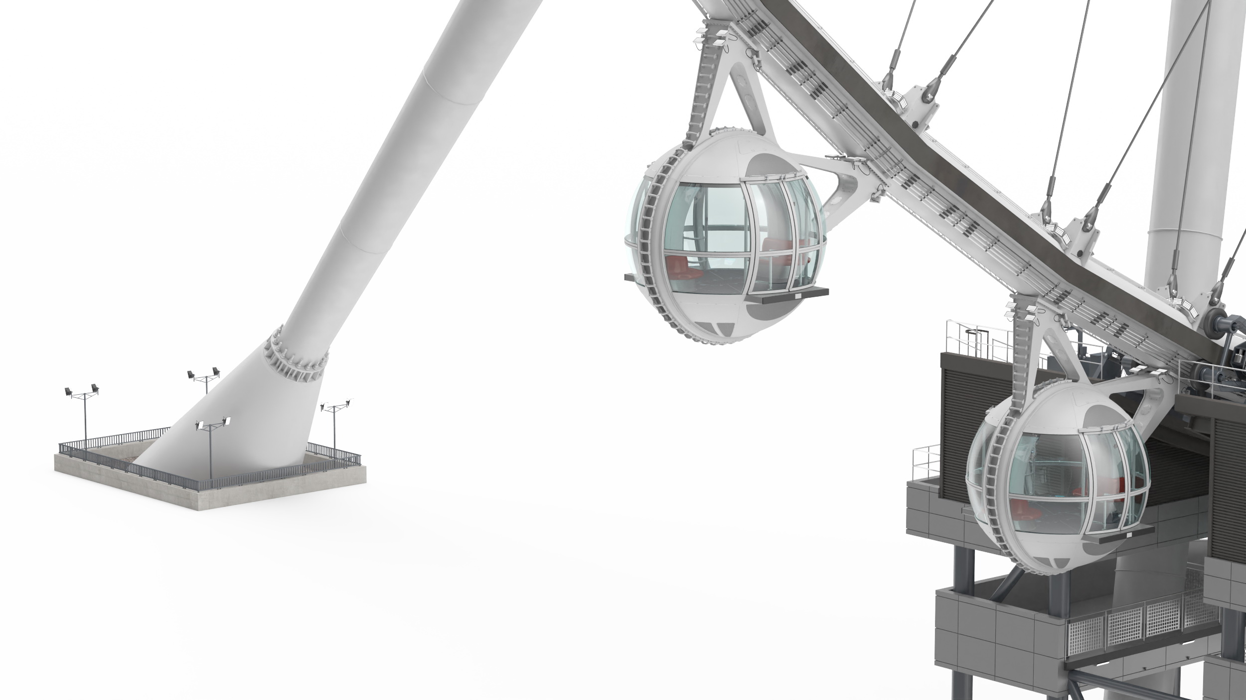 High Roller Ferris Wheel 3D model