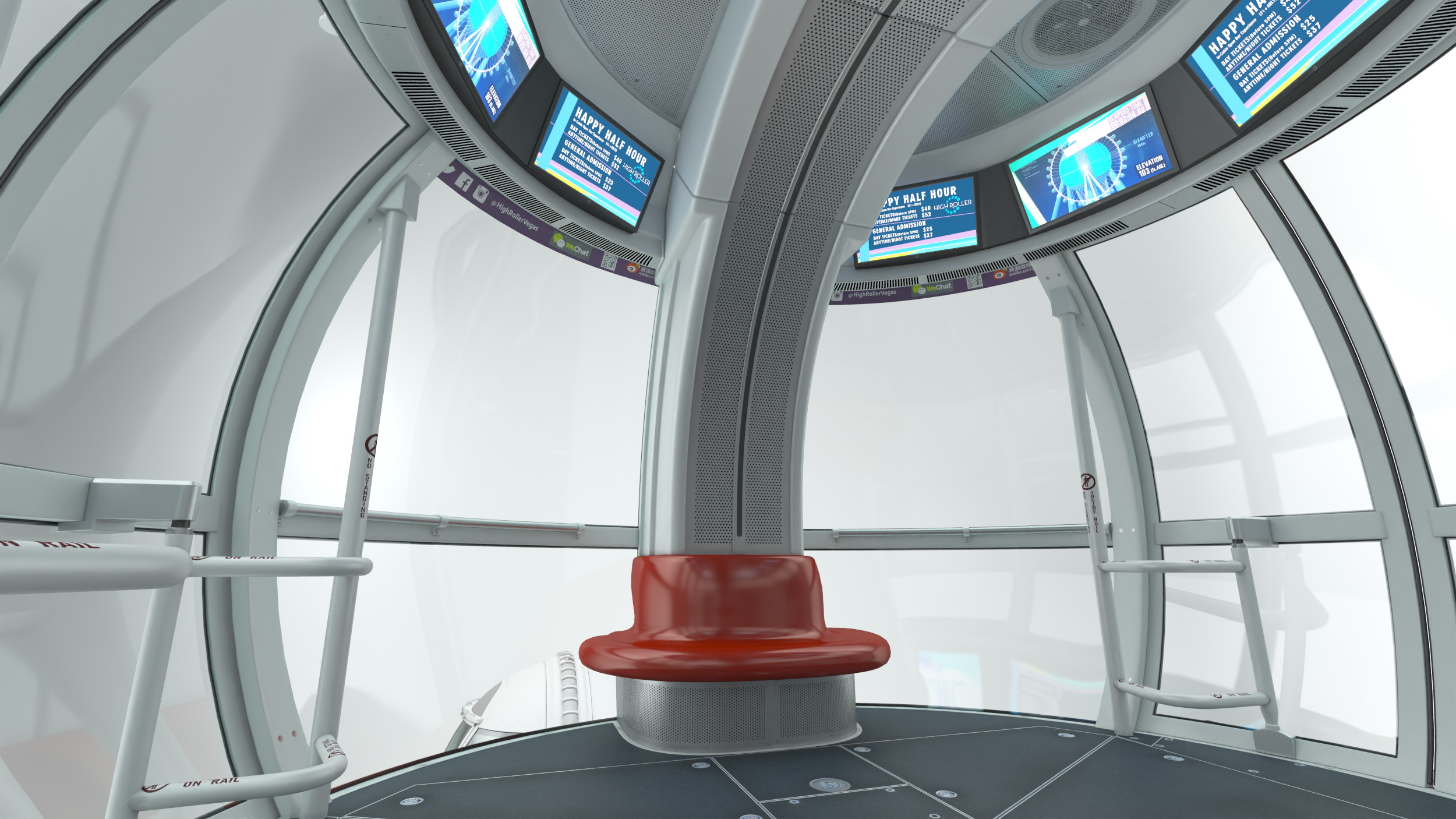 High Roller Ferris Wheel 3D model