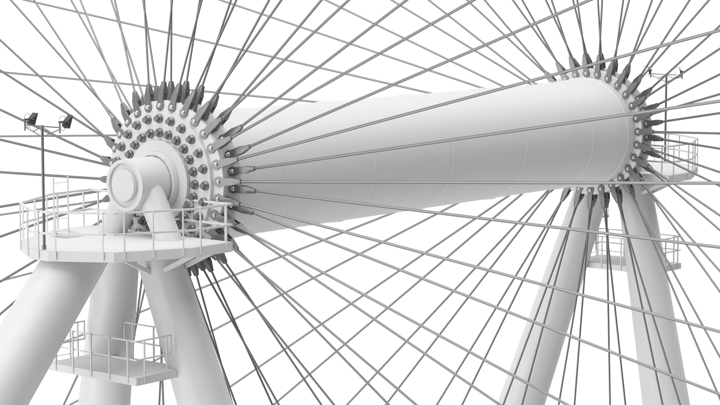 High Roller Ferris Wheel 3D model