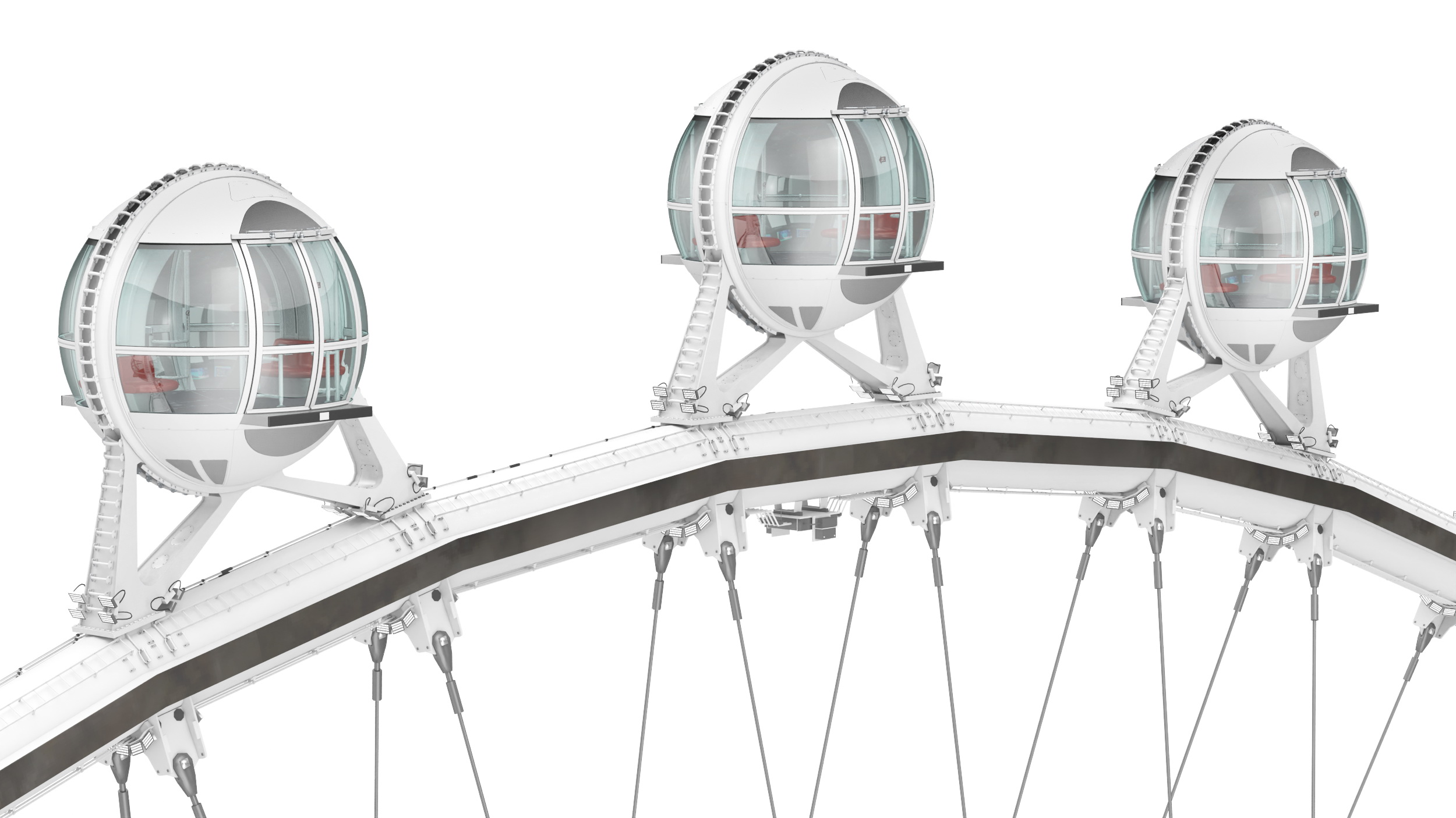 High Roller Ferris Wheel 3D model